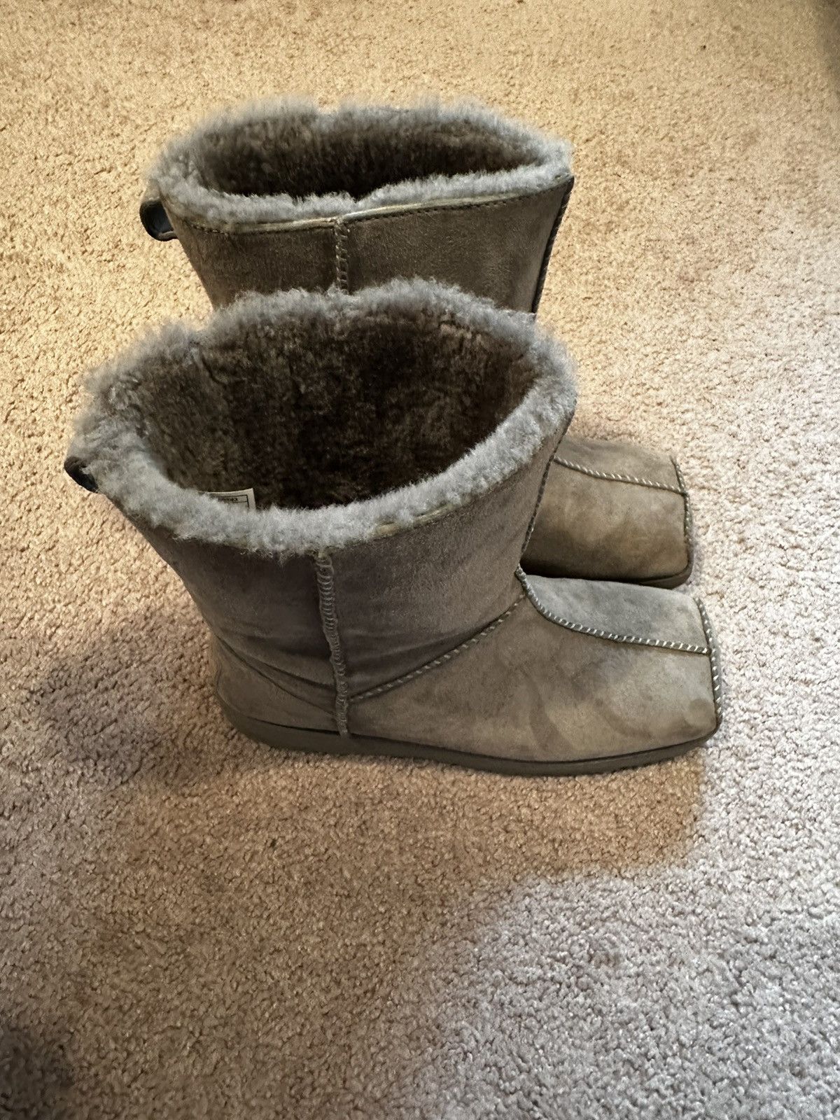 image of Eckhaus Latta x Ugg Block Boots in Grey, Men's (Size 10)