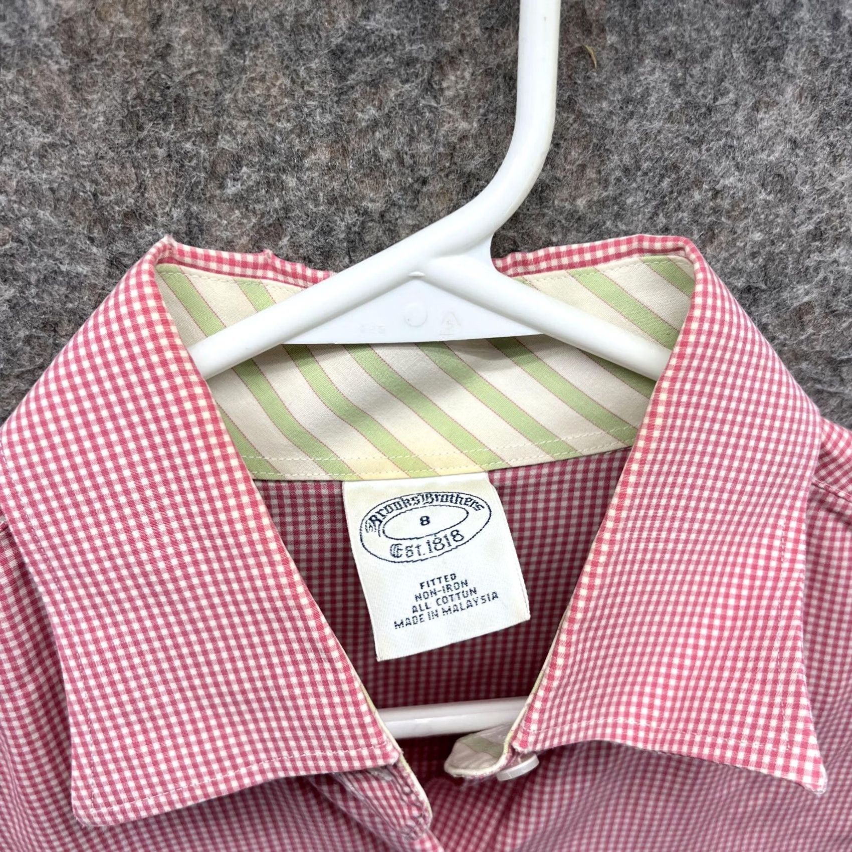 Brooks Brothers Brooks Brothers Womens 8 Pink Casual Button Down Fitted Gingham Check Shirt - Vintage - Sale Size M / US 6-8 / IT 42-44 - 5 Thumbnail