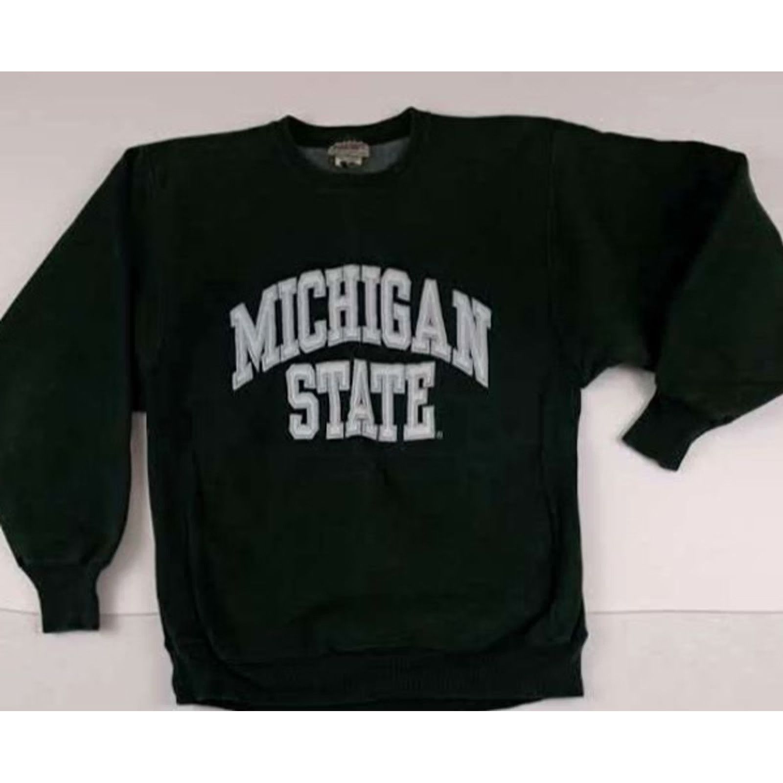 Vintage VINTAGE Michigan State Basketball Reverse Weave Sweatshirt Steve & Barry Unisex Adults M Green Pullover College Mens Size US M / EU 48-50 / 2 - 2 Thumbnail