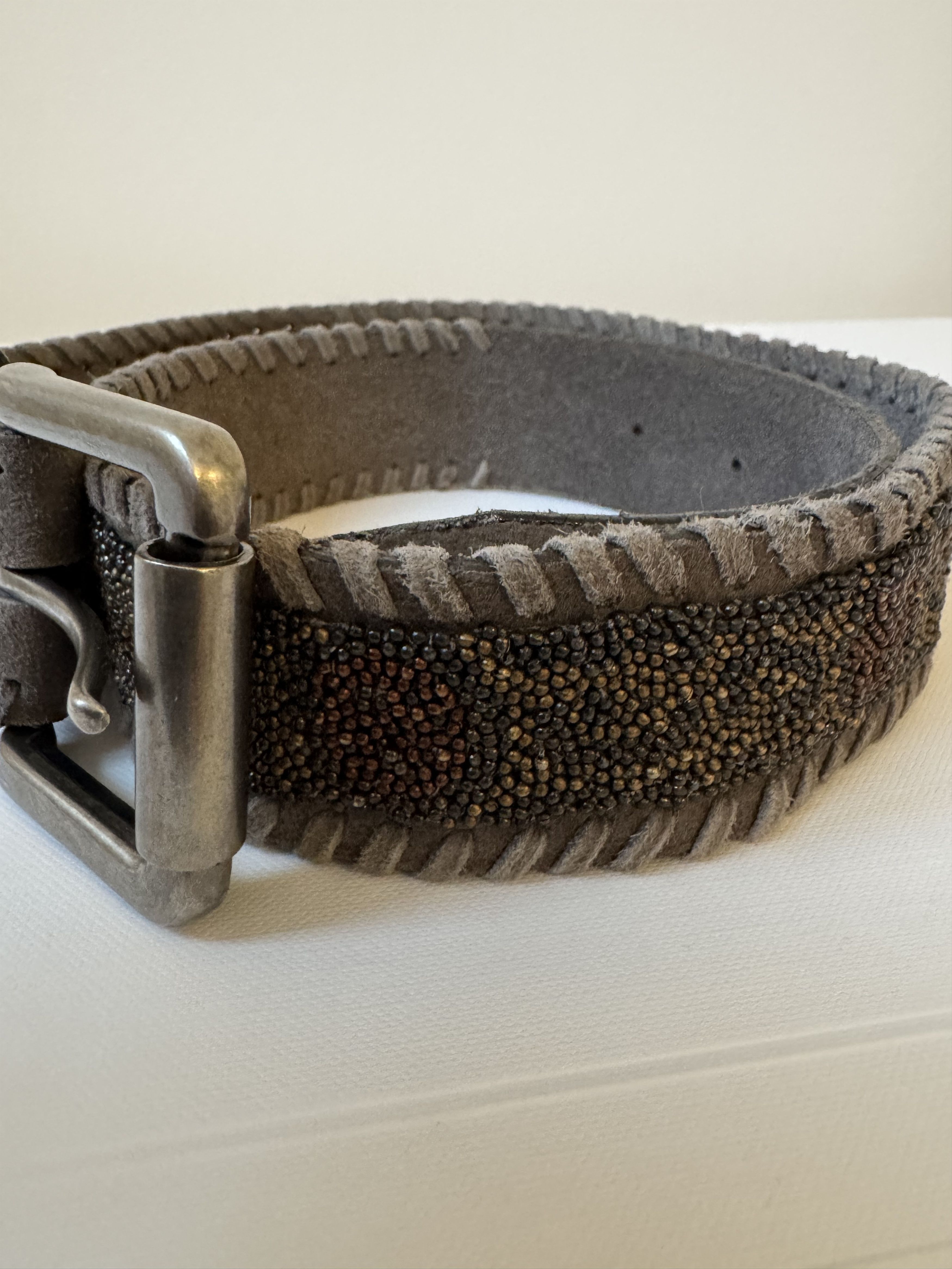 Yigal Azrouel Handbeaded Leather Belt Size ONE SIZE - 2 Thumbnail