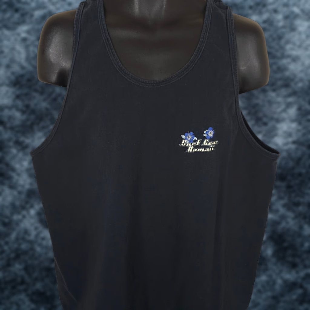 Fruit Of The Loom VINTAGE Fruit of the Loom Surf Gear Hawaii Tank Top Mens 2XL Black 90s Y2K Hawaiian Surfer Tank Top Mens 2XL Black 90s Y2K Hawaiian Surfer Size US XXL / EU 58 / 5 - 1 Thumbnail