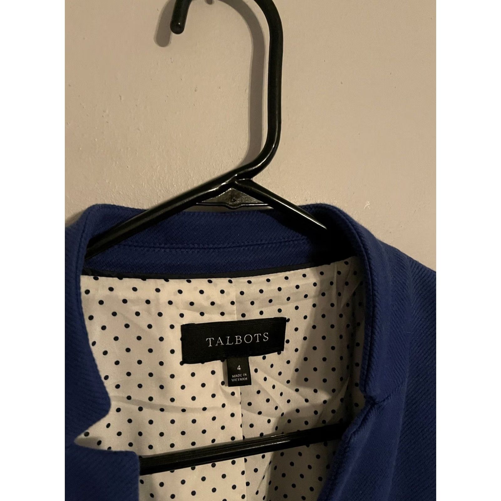 Talbots Talbots Blazer Blue One Button Jacket Ladies Women's 4 Cotton Nylon Travel Size S / US 4 / IT 40 - 2 Thumbnail