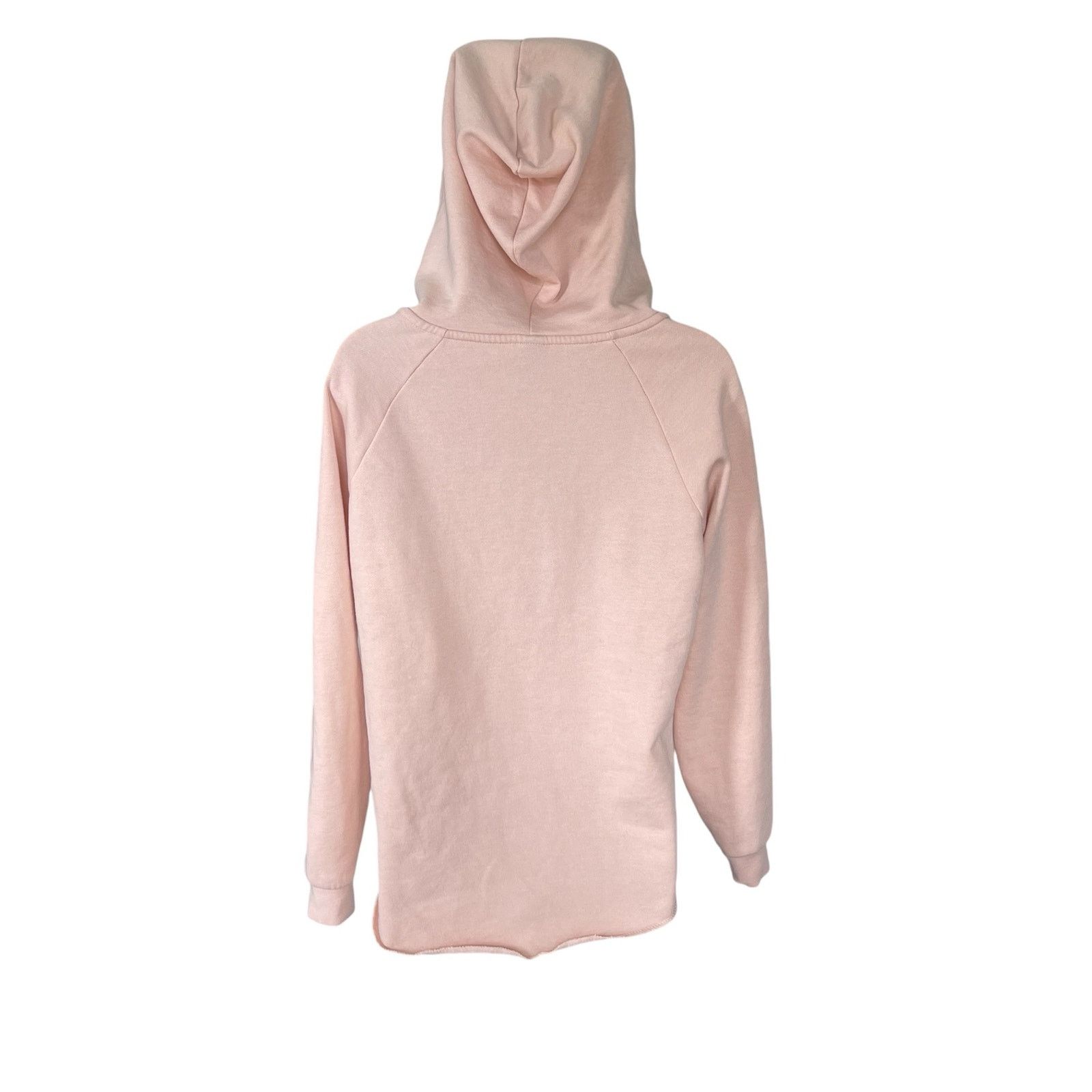 Other NWOT XS Light Pink Hooded V-Neck Pullover Sweatshirt Size XS / US 0-2 / IT 36-38 - 3 Thumbnail