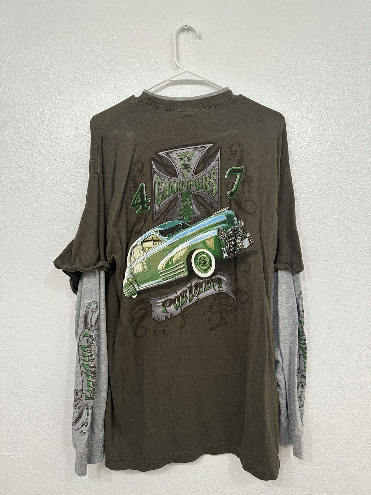 West Coast Choppers Vintage West Coast Choppers Layered Long Sleeve Shirt Size US XL / EU 56 / 4 - 2 Thumbnail