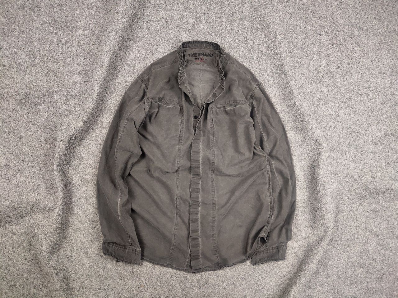 Vintage Trueprodigy Avant Garde Design Garment Dyed Sleeve Shirt Size US L / EU 52-54 / 3 - 1 Thumbnail