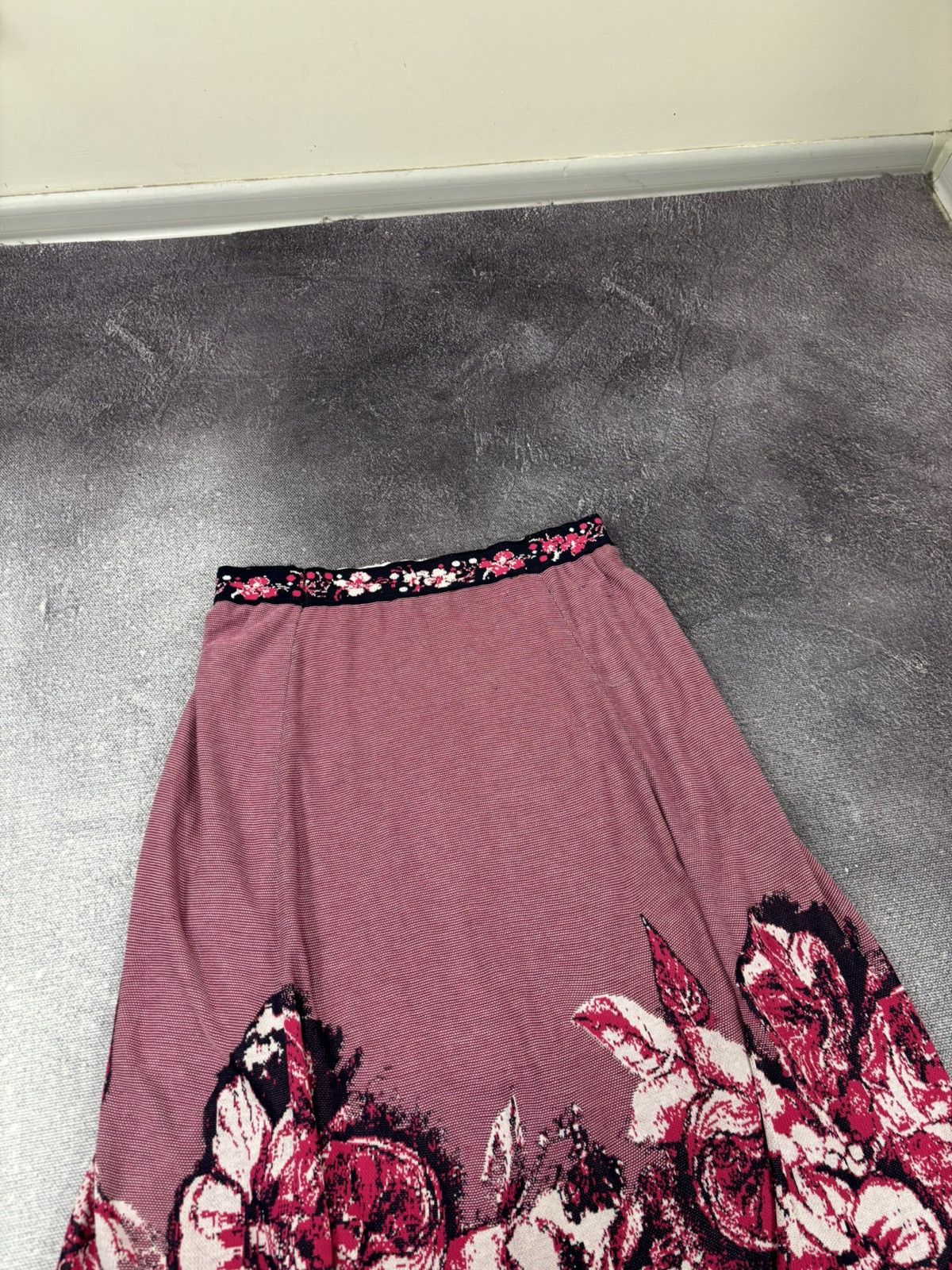Other IVKO Women’s Intarsia Pattern Printed Hem Luxury Midi Skirt Size 32" / US 10 / IT 46 - 4 Thumbnail