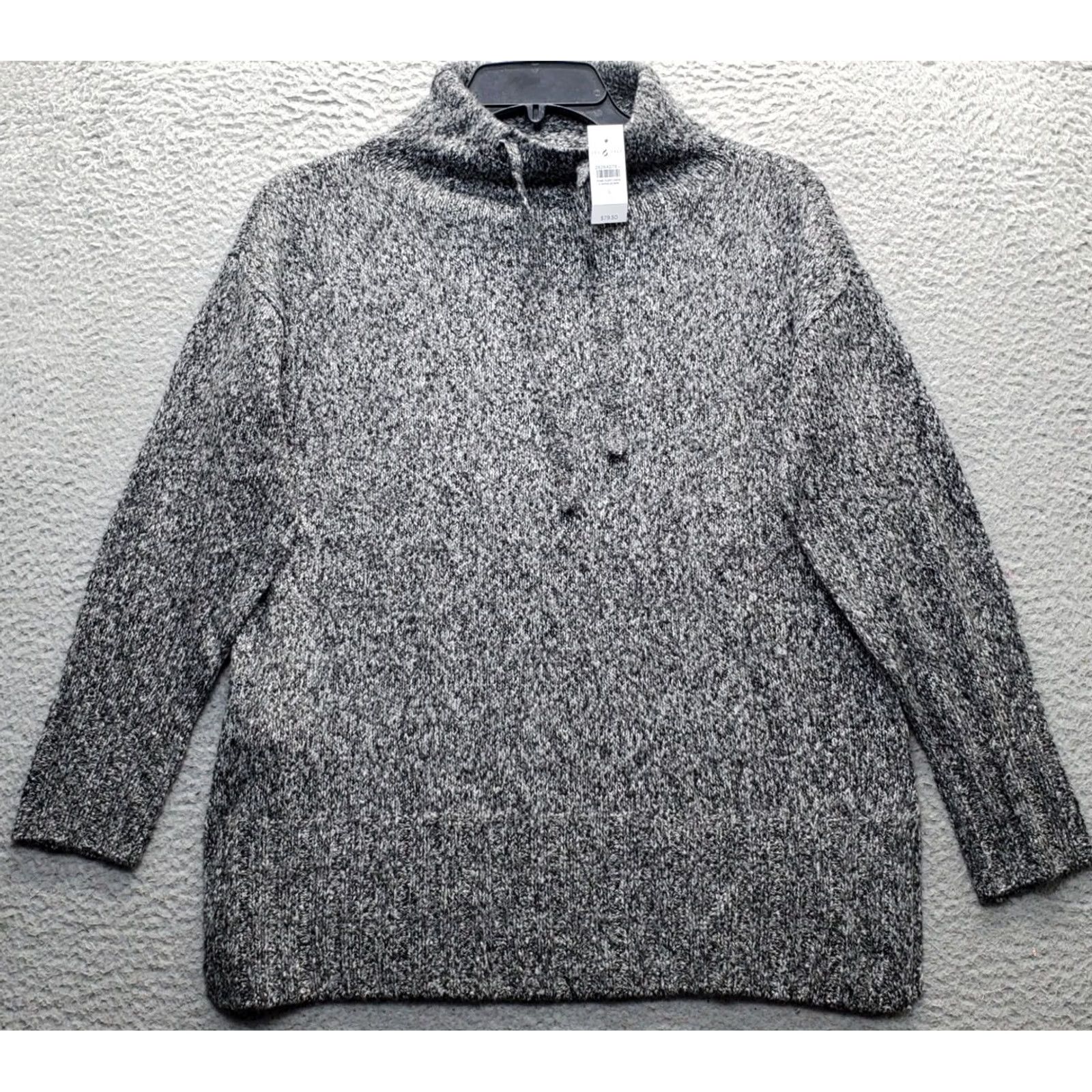 Lou & Grey Lou & Grey For Loft Sweater Womens Small Gray Knit Long Sleeve Mock Neck Pullover XS? Size S / US 4 / IT 40 - 2 Thumbnail
