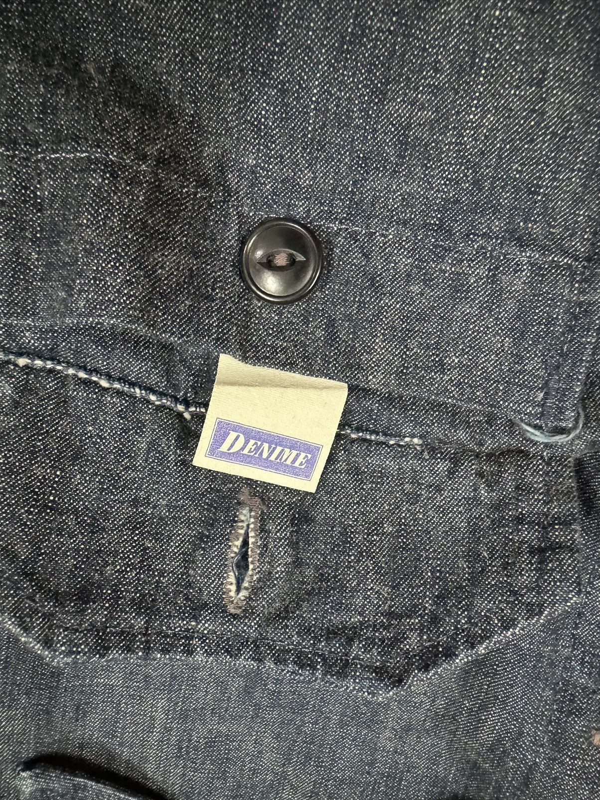 Denime × Japanese Brand × Toyo Enterprises Vtg🔥Denime Sport Active Wear Blue Dyed Jacket Jeans Size US S / EU 44-46 / 1 - 17 Thumbnail