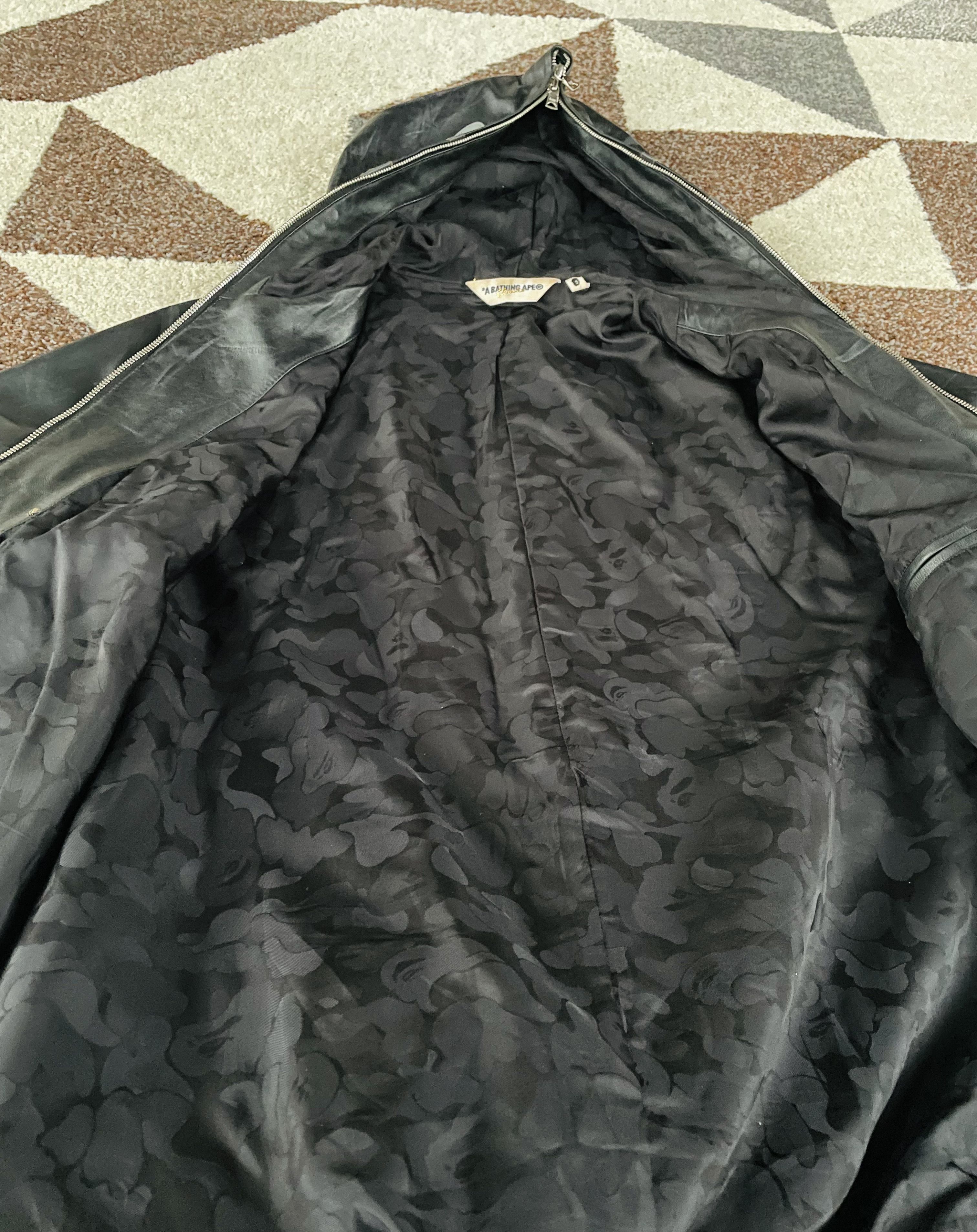 Bape 2008 Bape Shark Leather Hoodie Size US XL / EU 56 / 4 - 11 Thumbnail