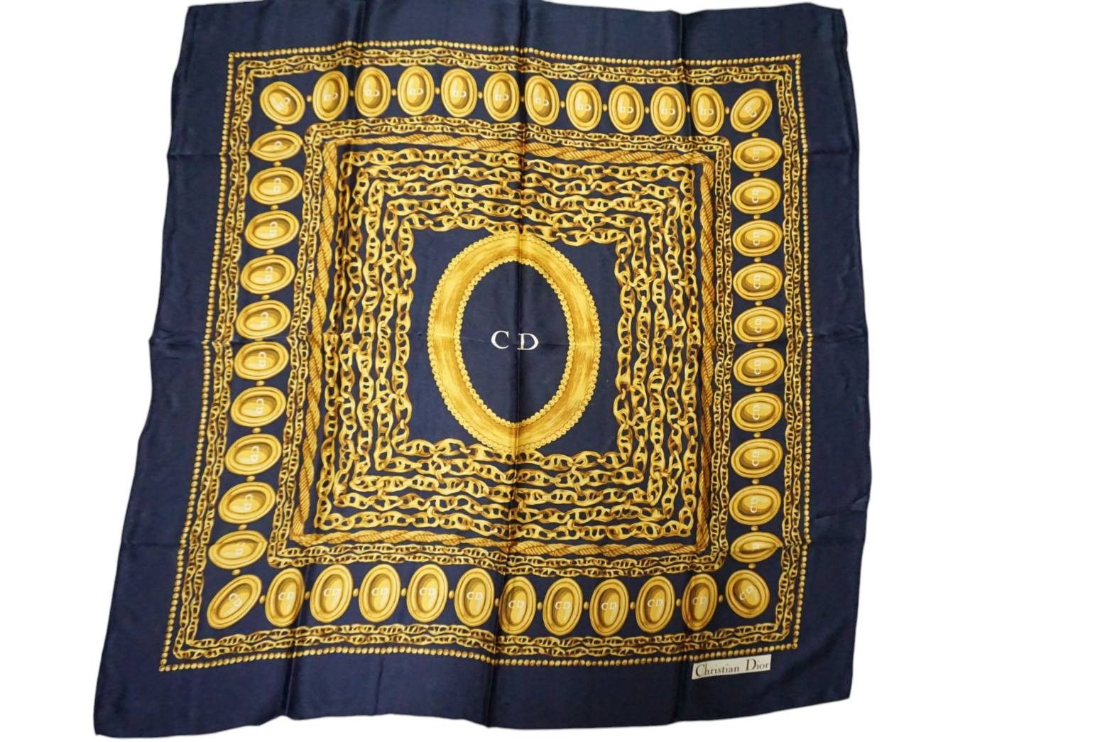 Christian Dior Monsieur Christian Dior Silk Vintages Scarf Size ONE SIZE - 2 Thumbnail