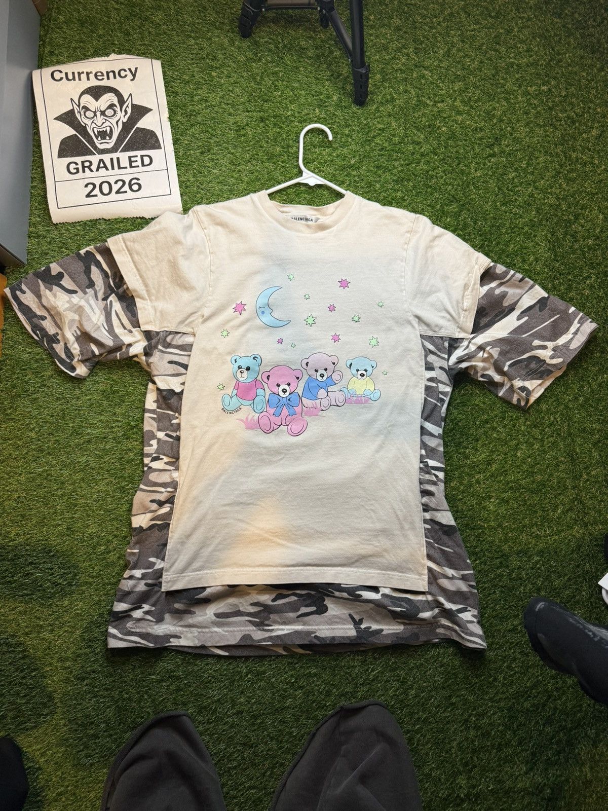 Balenciaga Balenciaga Double Layer Camo Bear T-Shirt Size US XS / EU 42 / 0 - 1 Thumbnail