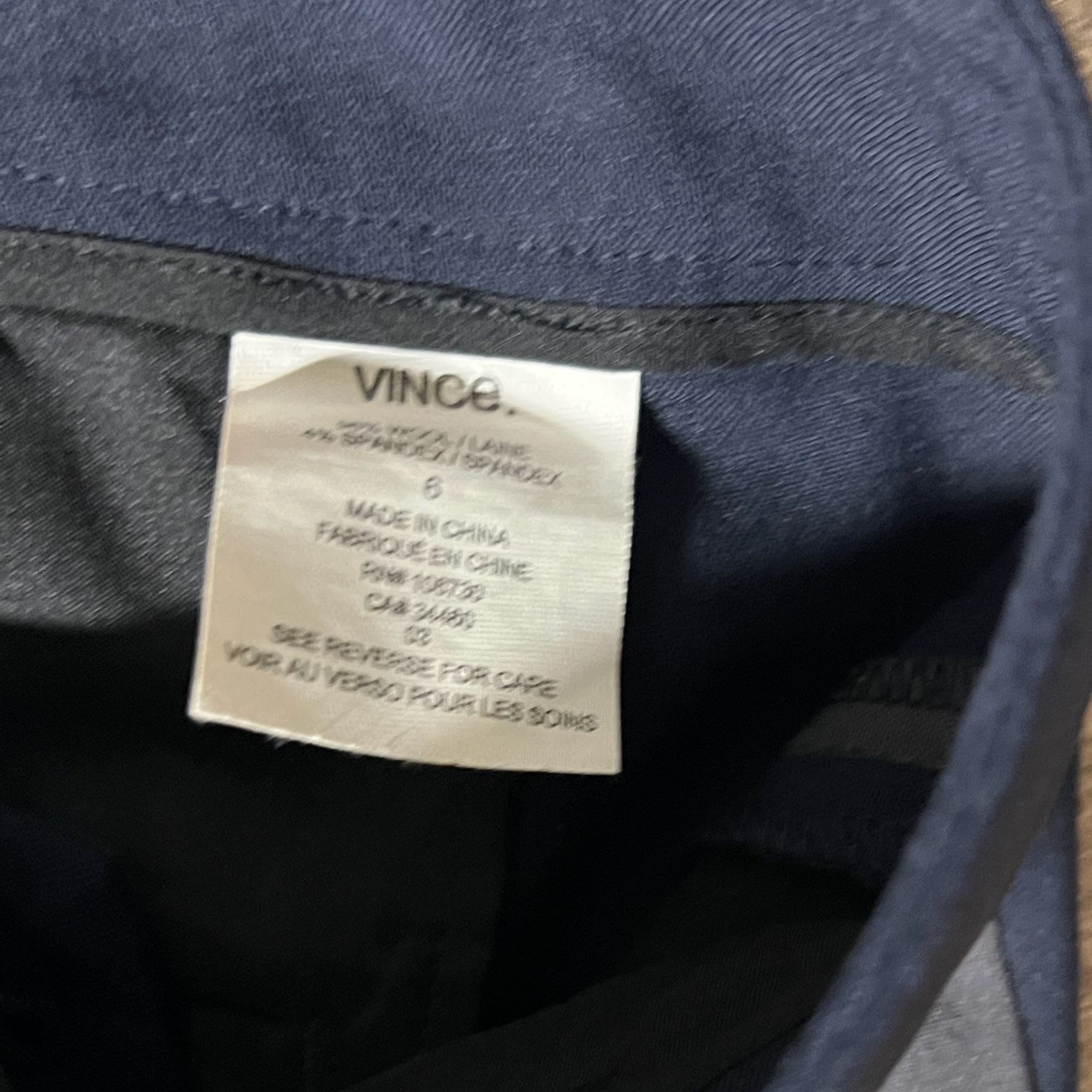 Vince Vince Womens Navy Trousers Size 6 Slim Fit Stretchy Blend Size 28" / US 6 / IT 42 - 5 Thumbnail