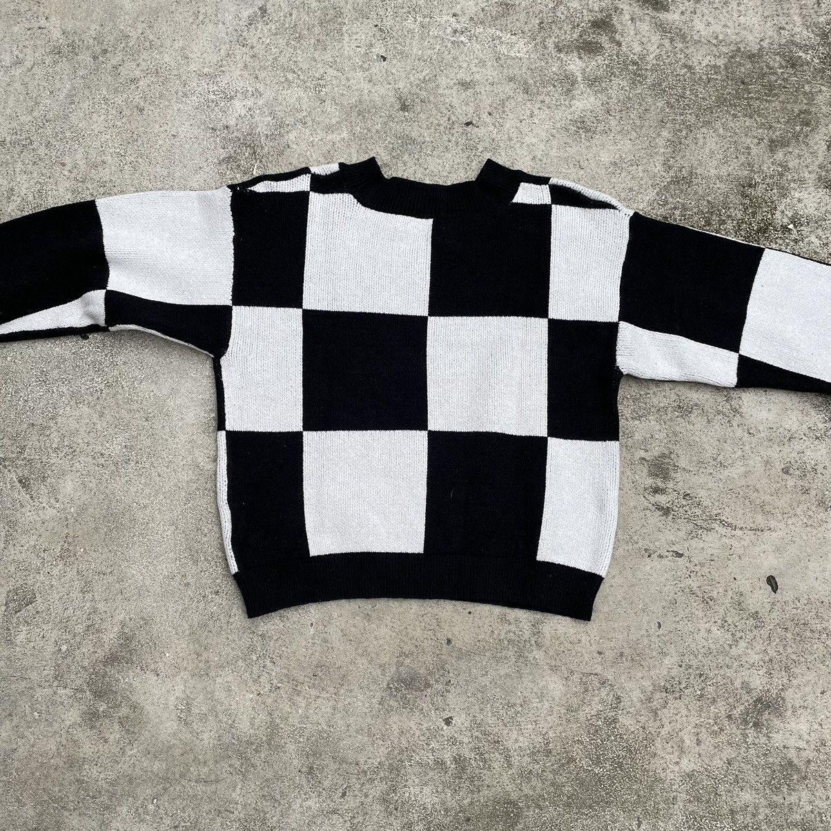 Vintage Vintage 90s Checkered Sweater Y2K Skate Oversized Graphic M Size US M / EU 48-50 / 2 - 6 Thumbnail