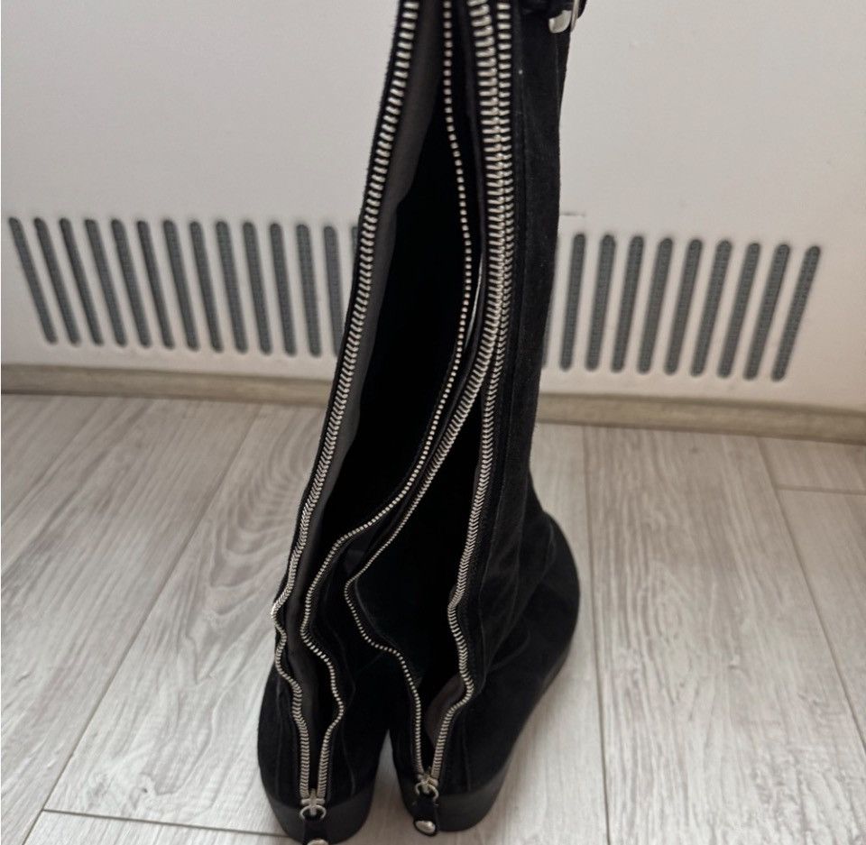 Stuart Weitzman Stuart Weitzman Zip Suede Knee-high Black Wedge Boots Size US 8 / IT 38 - 10 Thumbnail