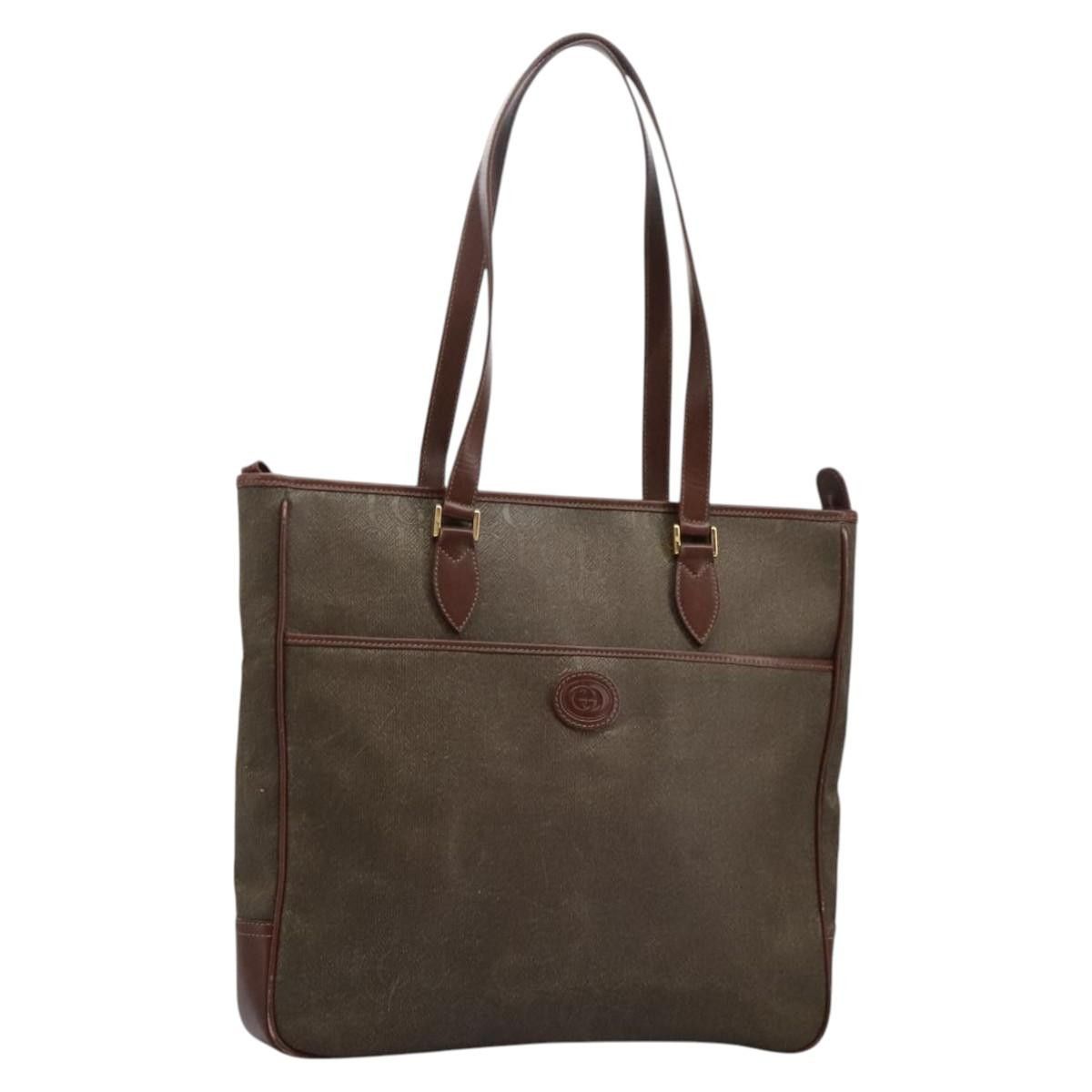 Gucci GUCCI Tote Bag Canvas Khaki 002 39 002 39 Size ONE SIZE - 1 Thumbnail