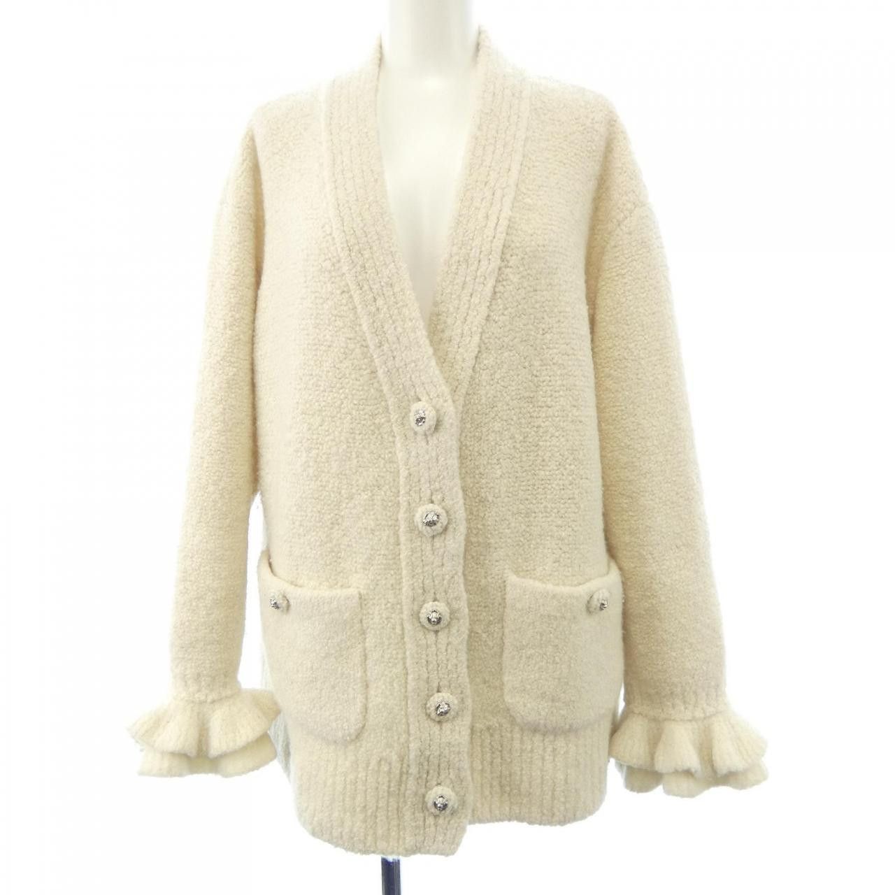 Chanel Chanel Chanel LOOK15 Cashmere Cardigan Textile Tops P78396K11326 DUTY FREE for USA Size ONE SIZE - 1 Thumbnail