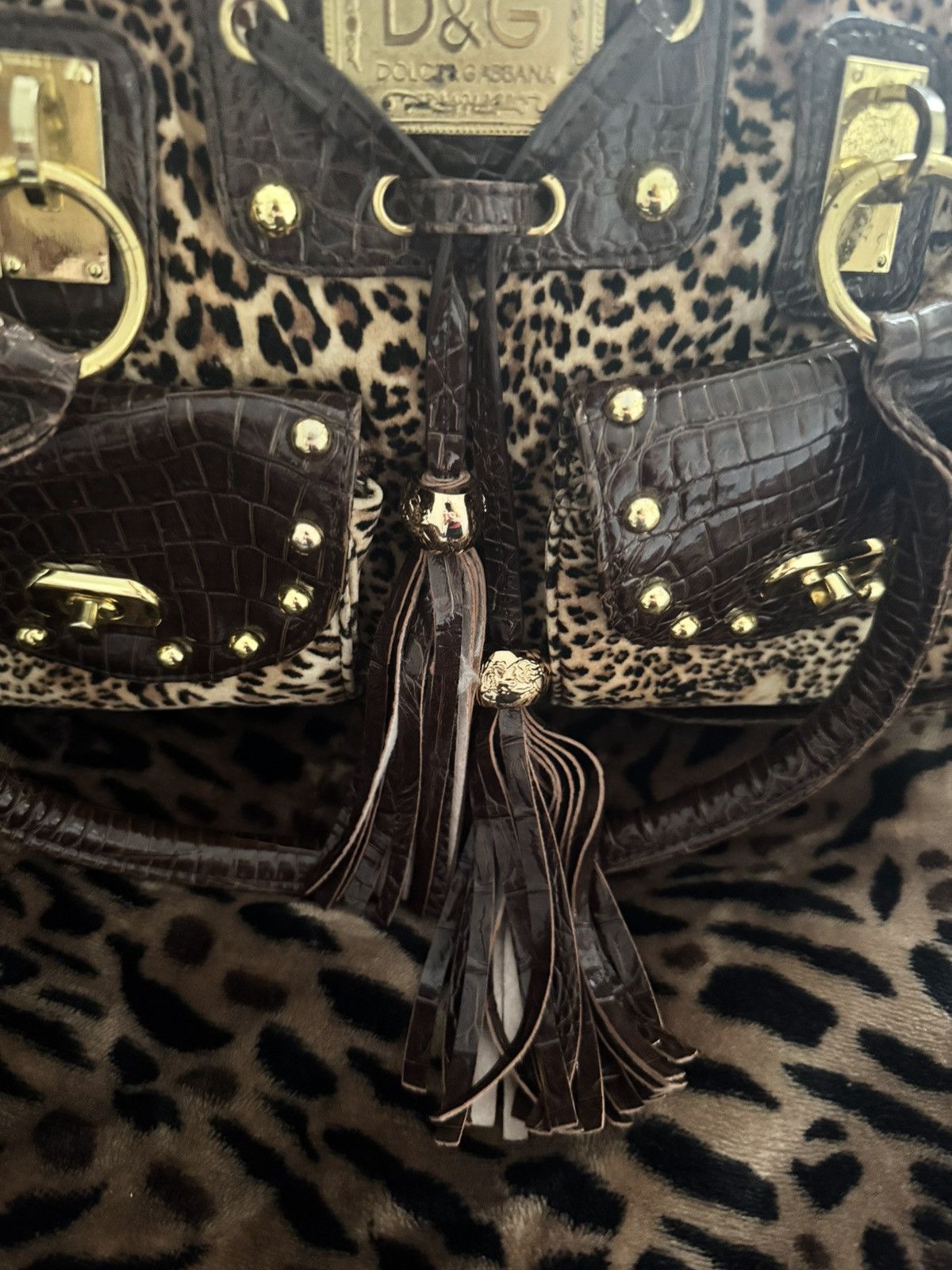 Dolce & Gabbana Dolce and Gabbana Cheetah Print Duffle Size ONE SIZE - 9 Thumbnail
