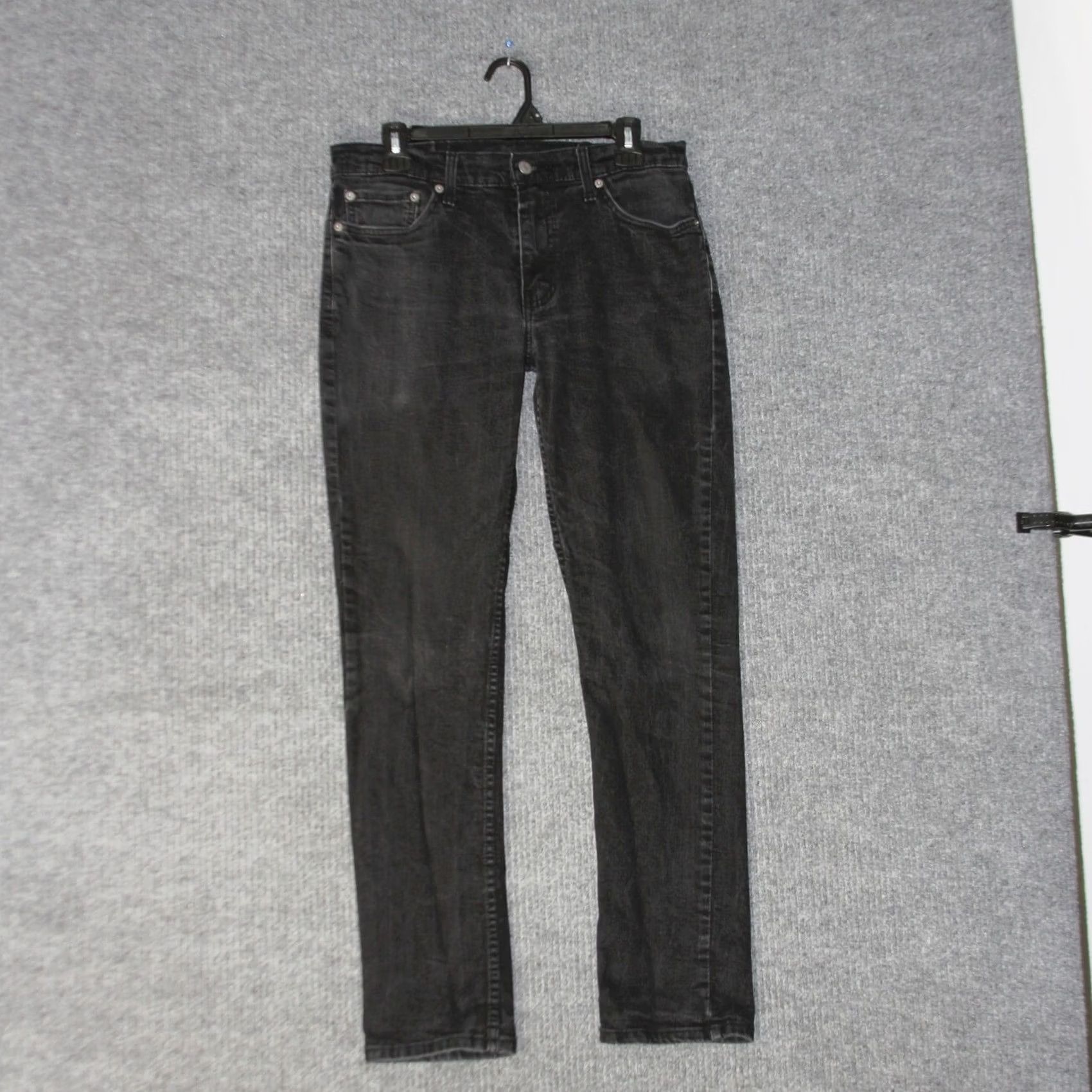 Levi's Levi's 511 Slim Jeans Mens 33x32 Black Dark Wash Stretch Denim Size US 33 - 2 Thumbnail