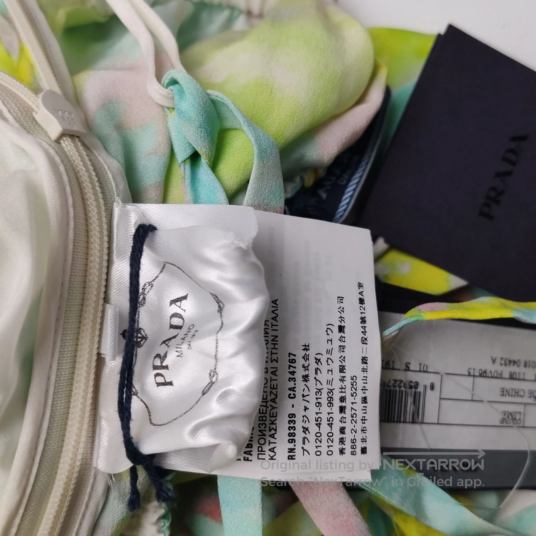 Prada Prada Colorful Floral Print Logo Long Sleeve Shirt . Size L / US 10 / IT 46 - 9 Thumbnail