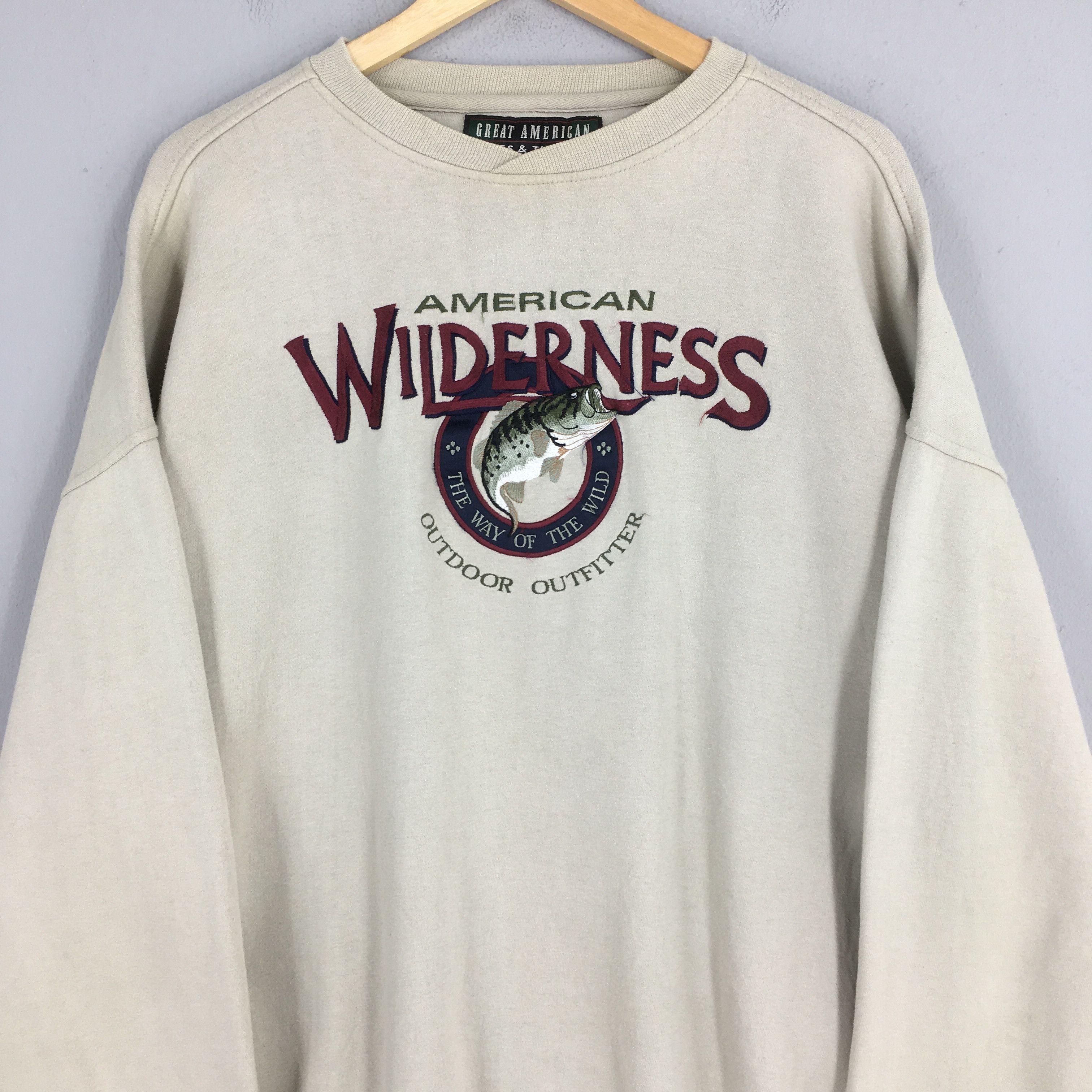 Habitat Vintage American Wilderness Fish Sweatshirt 2XLarge Size US XXL / EU 58 / 5 - 2 Thumbnail