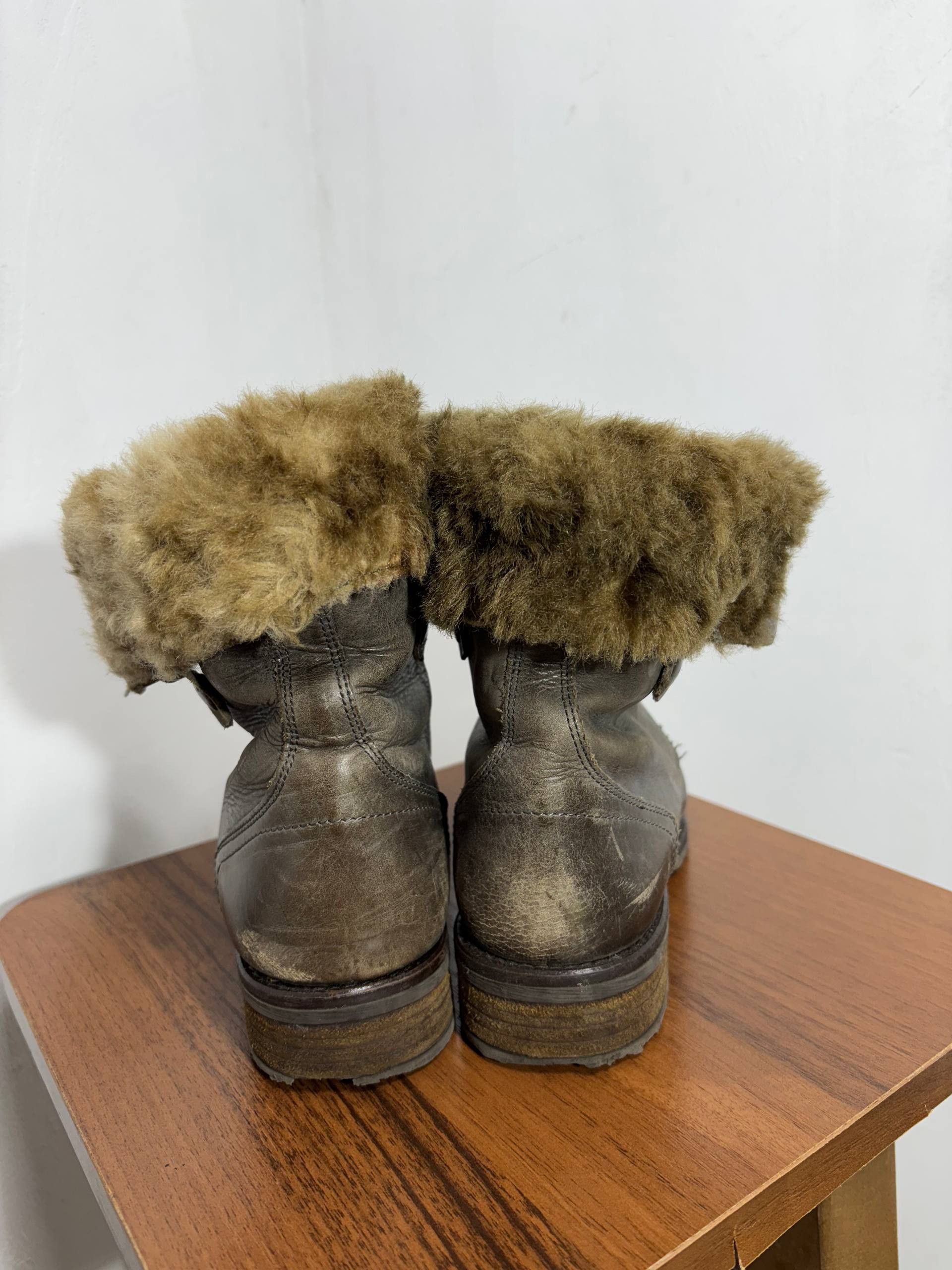 Hysteric Glamour VTG Avant Garde Fur AS 98 Style Leather Boots Shoes Size US 5 / EU 37 - 2 Thumbnail