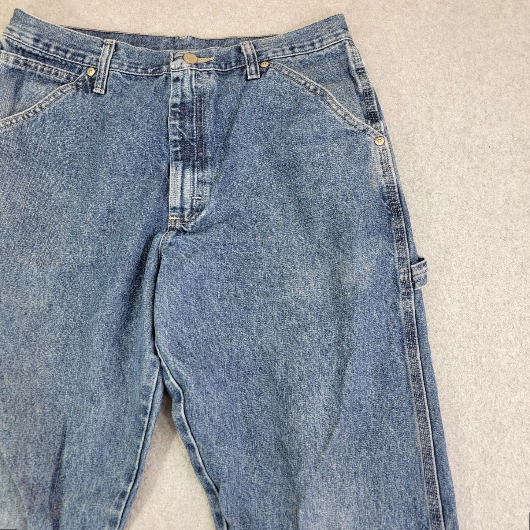 Wrangler VINTAGE Wrangler Carpenter Jeans Mens 32x32 Blue Relaxed Straight Leg Denim 94LSWDV Size US 32 / EU 48 - 4 Thumbnail