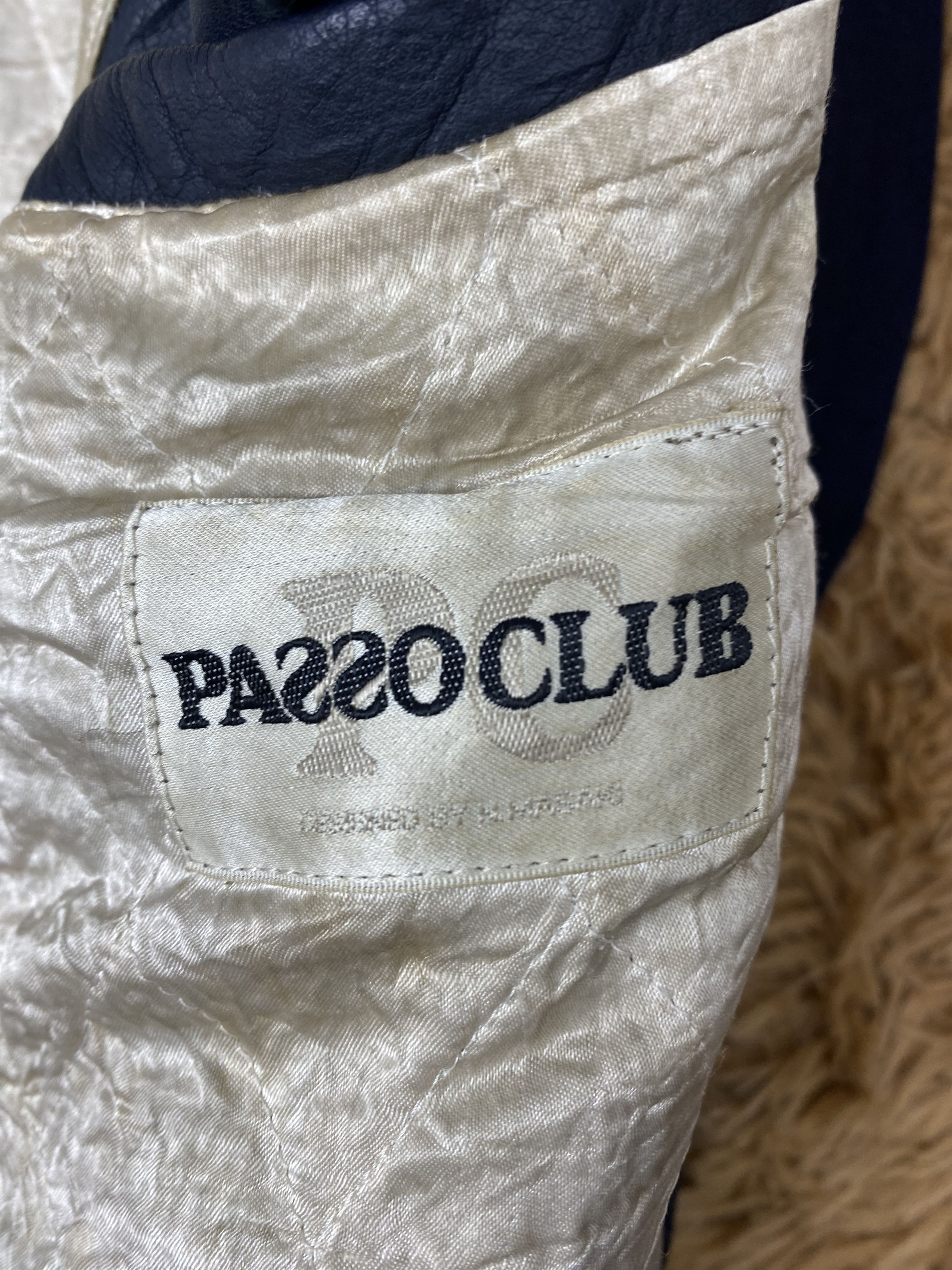 Vintage Vintage Pazzo Club Leather Sleeve Varsity Jacket DJ297 Size US M / EU 48-50 / 2 - 10 Thumbnail