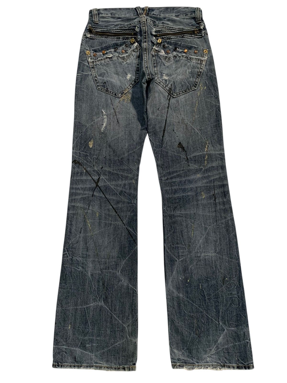 Tornado Mart FLARE SORRIDERE RUSTY JAPANESE PUNK DISTRESSED DENIM Size US 30 / EU 46 - 3 Thumbnail