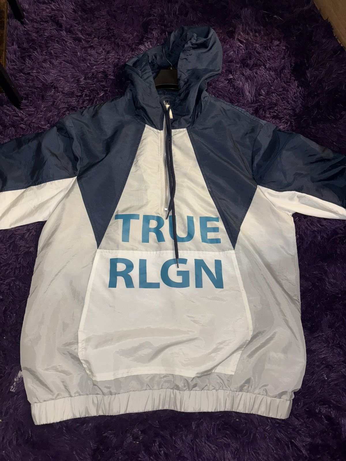 True Religion White blue windbreaker Size US M / EU 48-50 / 2 - 1 Thumbnail