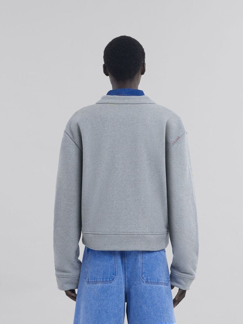 Marni o1f1d3z0326 Cottton Blend Sweatshirt Style Cardigan in Grey Size US S / EU 44-46 / 1 - 3 Thumbnail