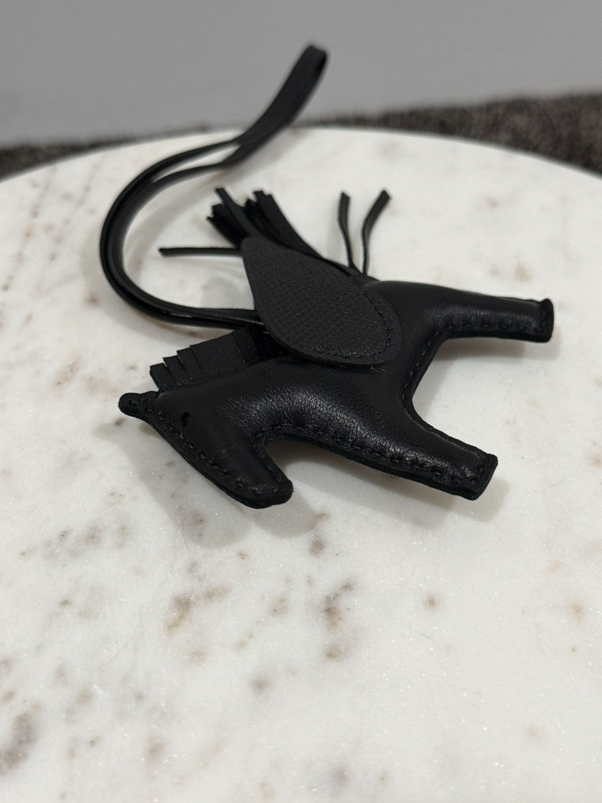 Hermes Hermes Black Leather MM Lizard Rodeo Pegasus Horse Bag Charm Size ONE SIZE - 5 Thumbnail