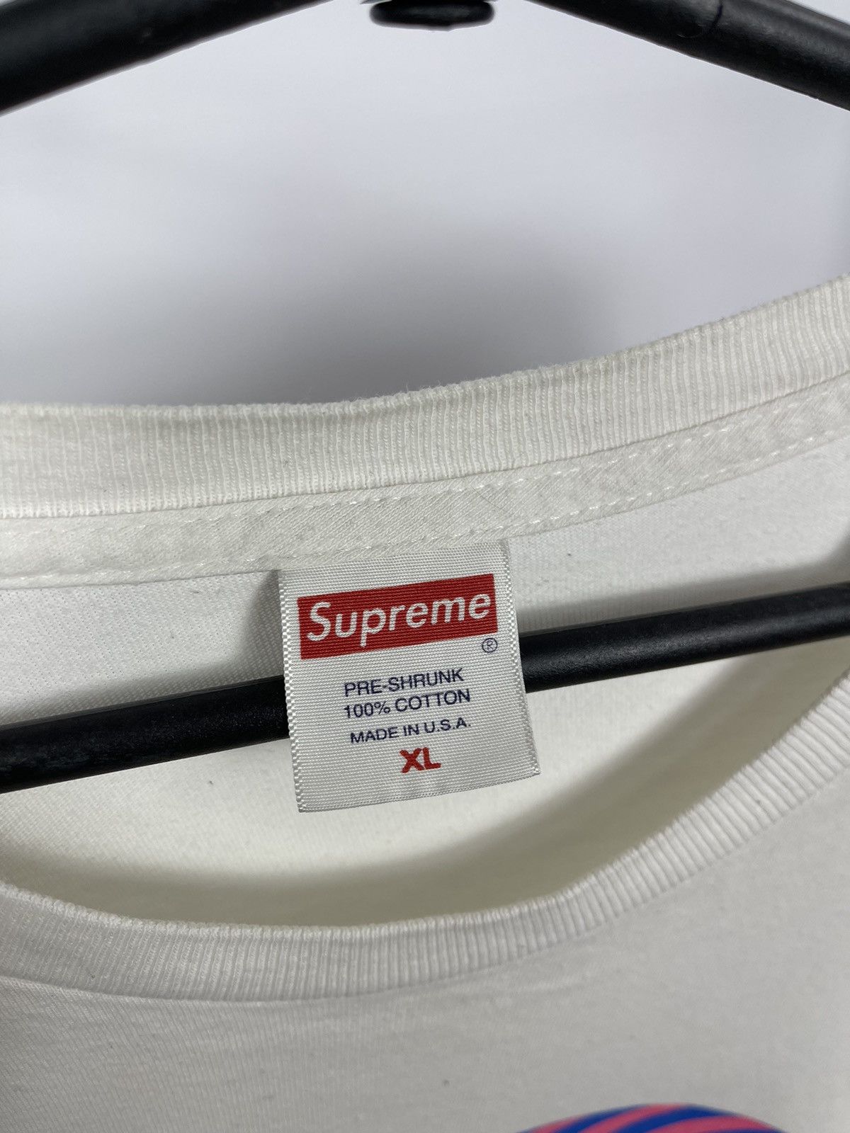 Supreme Supreme Spitfire Classic Swirl Tee Made in USA White Size XL Size US XL / EU 56 / 4 - 4 Thumbnail