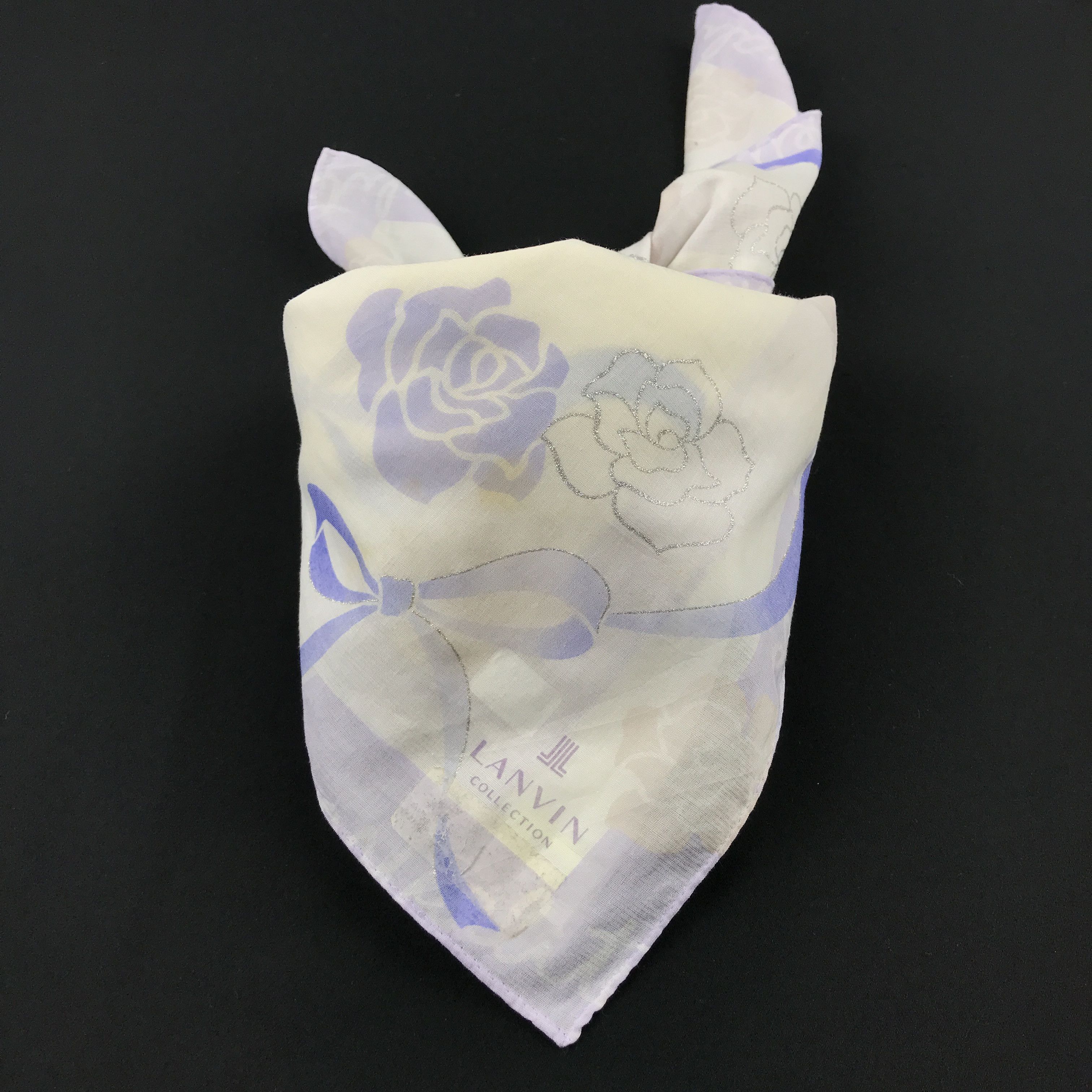 Designer × Lanvin × Vintage Vintage Lanvin Bandana Neckerchief Handkerchief Size ONE SIZE - 4 Thumbnail