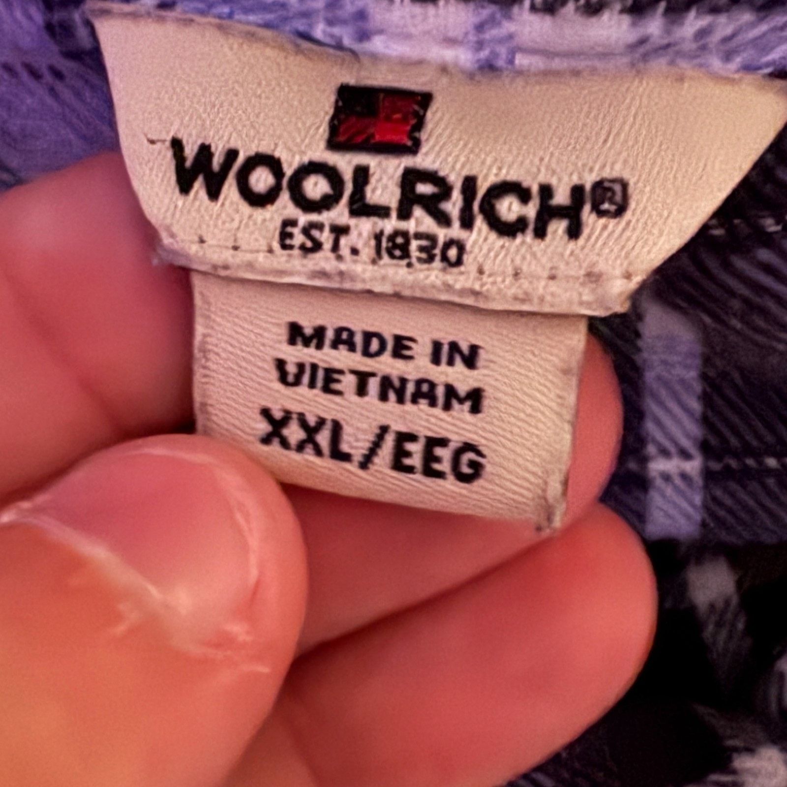 Other Woolrich Plaid Flannel Shirt XXL Purple Black Long Sleeve Size XXL / US 16-18 / IT 52-54 - 13 Thumbnail