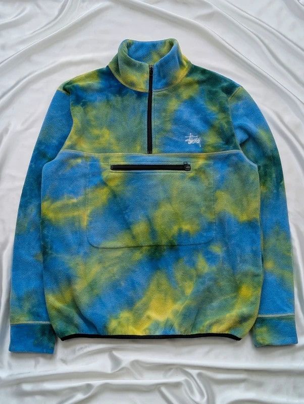 Stussy Stussy Quarter Zip Tie Dye Fleece Tie-Dyed pullover S Size US S / EU 44-46 / 1 - 1 Thumbnail