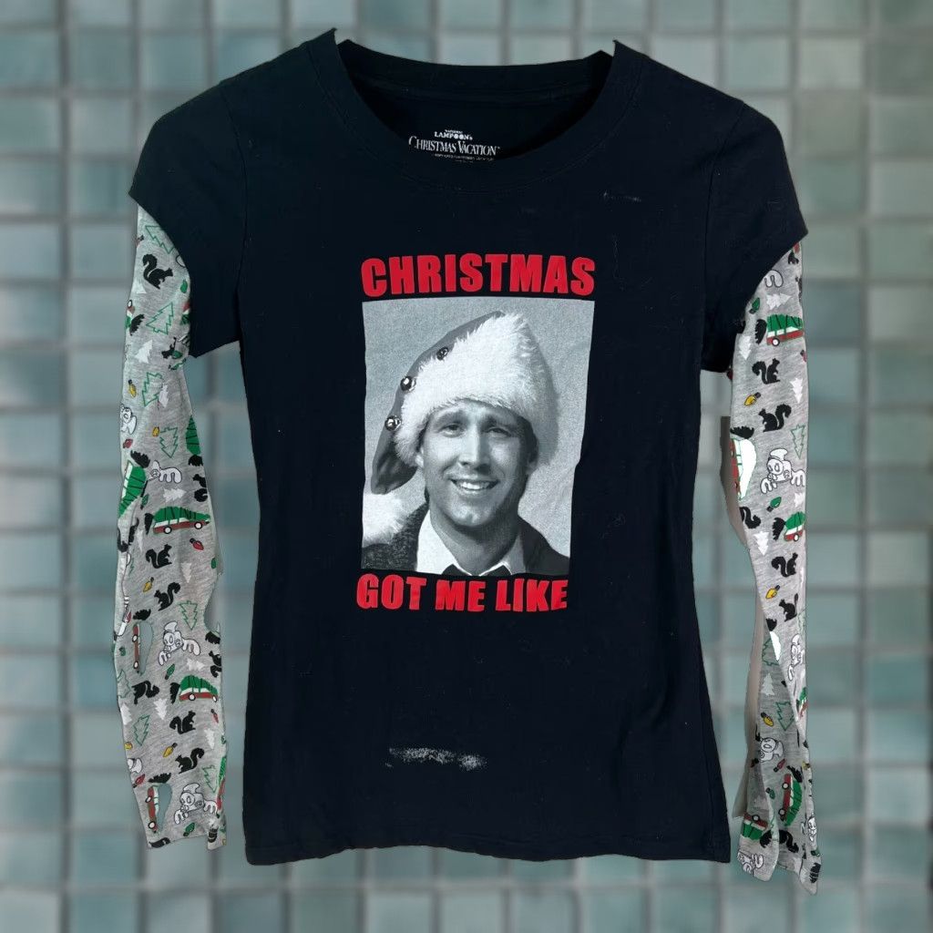 Vintage National Lampoons Christmas Vacation Graphic Print Black T Shirt Women Size S Size S / US 4 / IT 40 - 1 Thumbnail