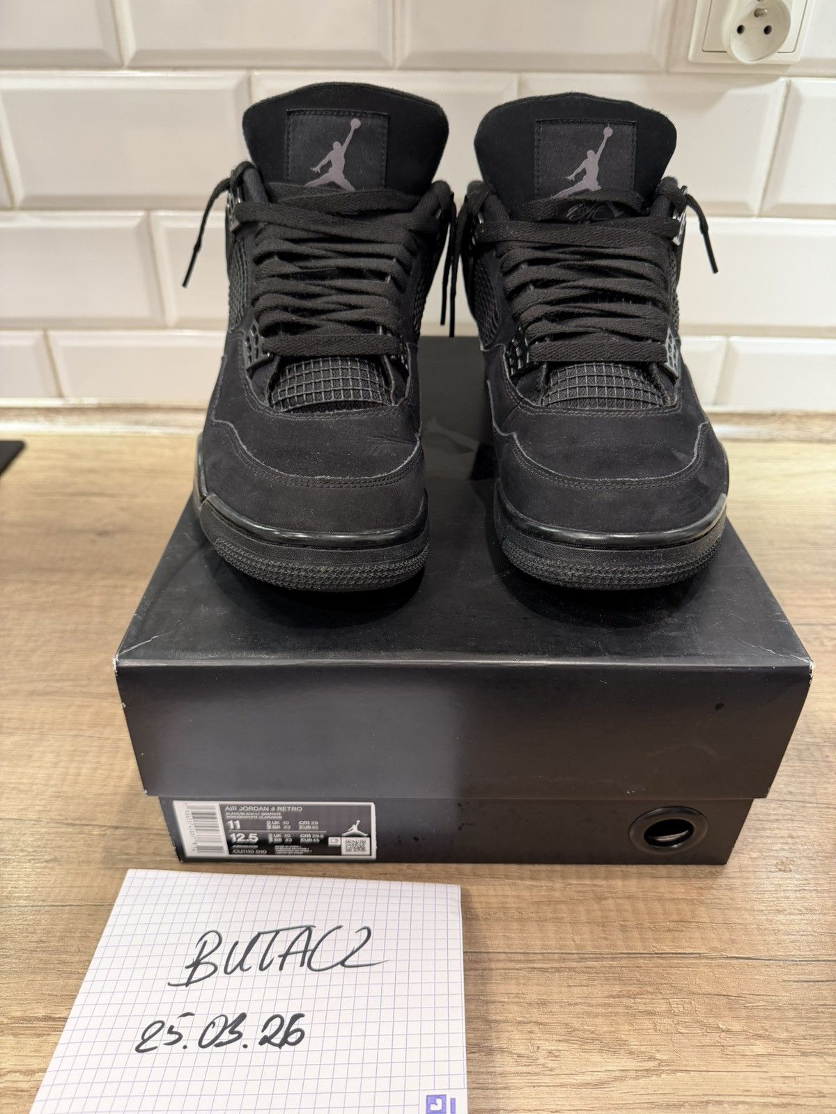 Jordan Brand Jordan 4 Black Cat 2020 Size US 11 / EU 44 - 4 Thumbnail