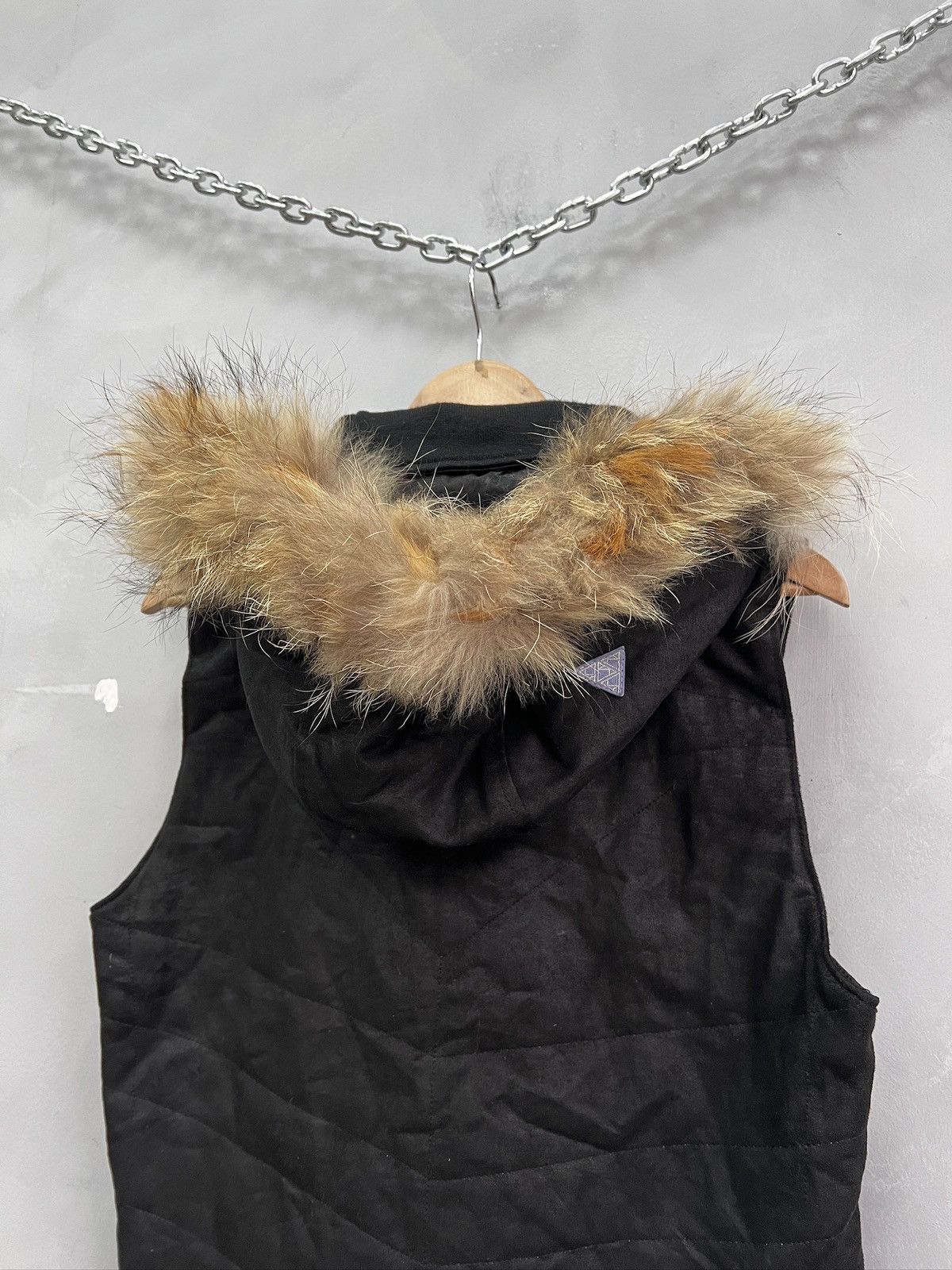 PPFM If six was Nine style black opium fur bomber vest jacket Size US M / EU 48-50 / 2 - 8 Thumbnail