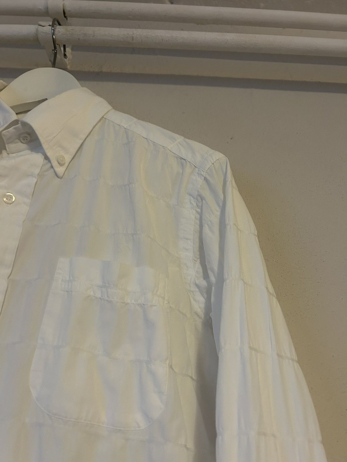 Thom Browne Thom Browne White Quilted Cotton Shirt Size US M / EU 48-50 / 2 - 3 Thumbnail