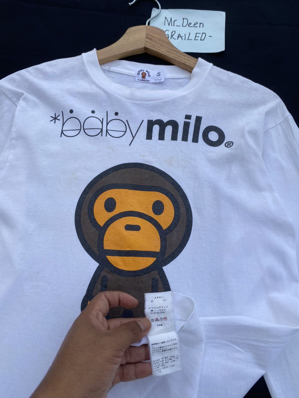 Bape Rare Vintage Baby Milo by BAPE Longsleeve Tshirt Size US S / EU 44-46 / 1 - 14 Thumbnail