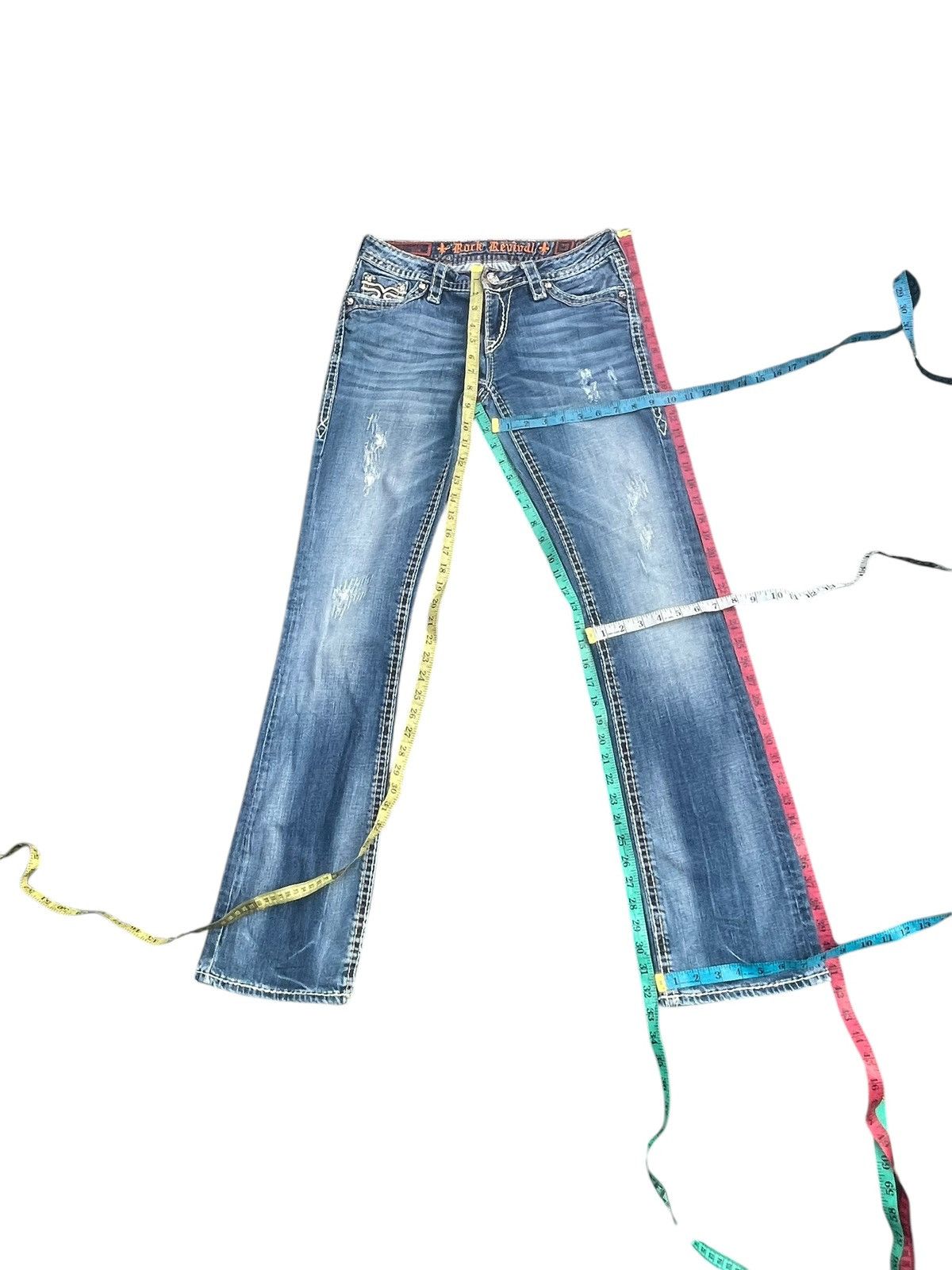 Rock Revival Rock Revival Penny Bootcut Distresed Jeans Size 30" / US 8 / IT 44 - 16 Thumbnail