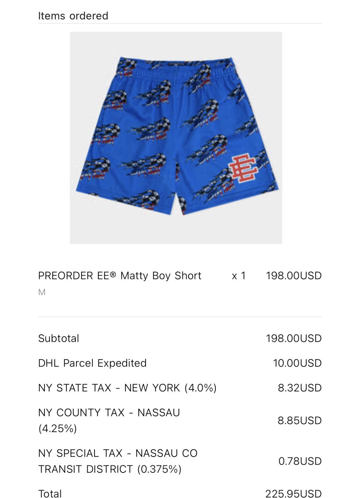 Eric Emanuel Eric Emanuel x Matty Boy Blue Shorts Medium Size US 30 / EU 46 - 4 Thumbnail