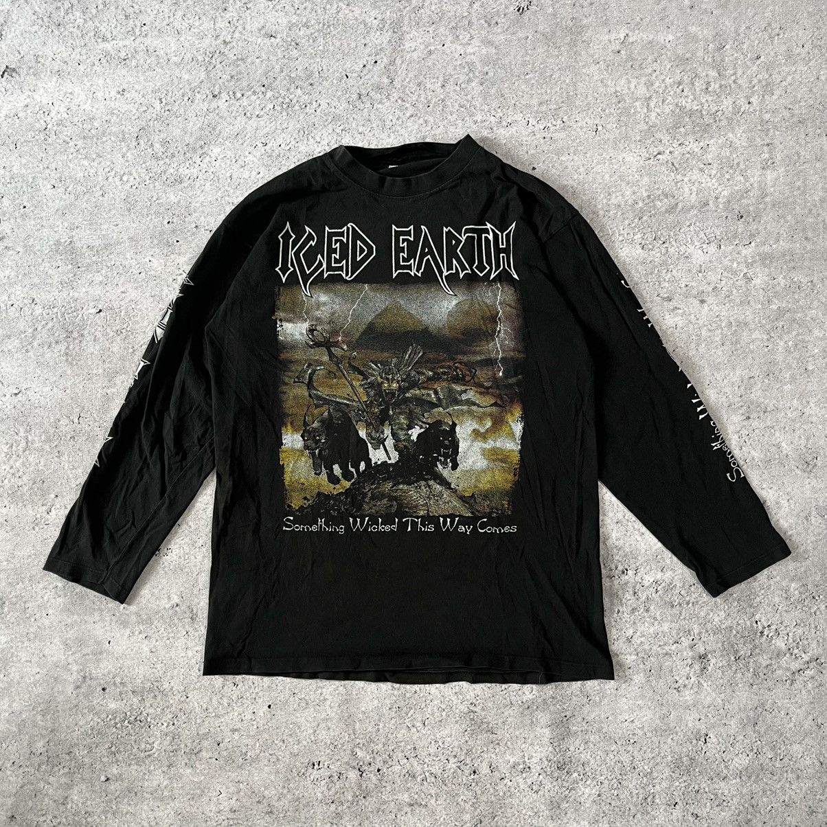 Band Tees × Vintage Iced Earth longsleeve promo metal 90s vintage Size US XL / EU 56 / 4 - 1 Thumbnail