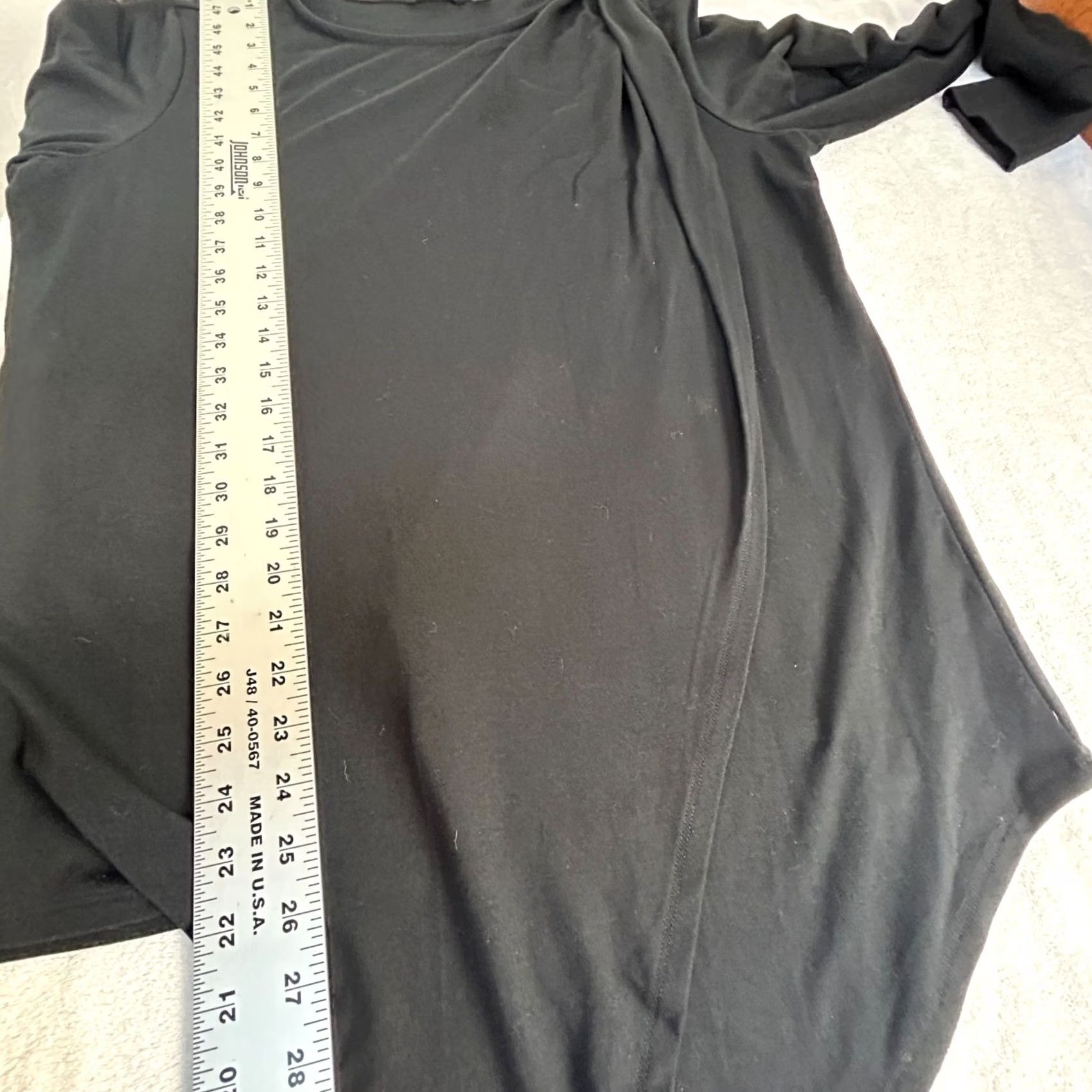 Vintage Betabrand Womens Black Asymmetrical Hem Long Sleeve Tunic Top XL Stretch Casual Shirt Mens? Size XL / US 12-14 / IT 48-50 - 6 Thumbnail