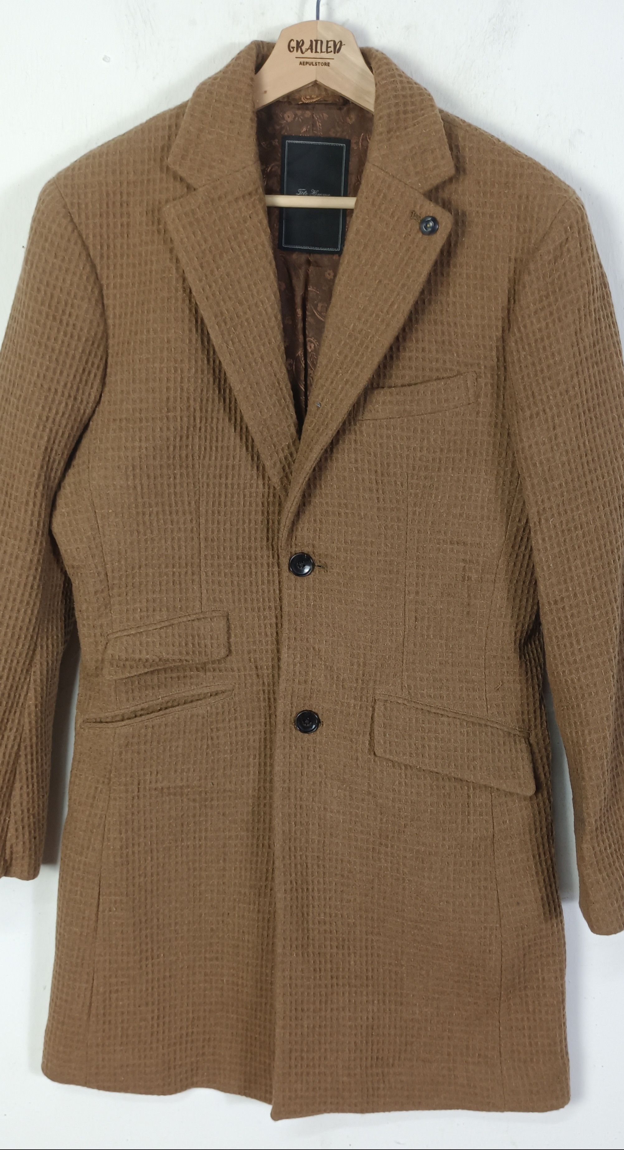 Tete Homme Tête Homme FW13 Classic European Camel Wool Coat Size US M / EU 48-50 / 2 - 5 Thumbnail
