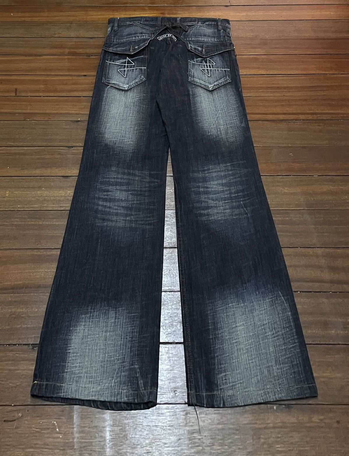 14th Addiction Rare Vintage Japanese Brand Jean De Art Baggy Jeans 1990s Size US 38 / EU 54 - 2 Thumbnail