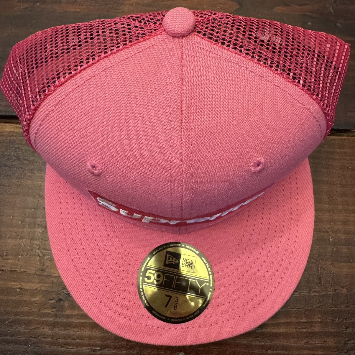 Supreme Supreme New Era Box Logo Mesh Back Fitted Hat Size ONE SIZE - 2 Thumbnail