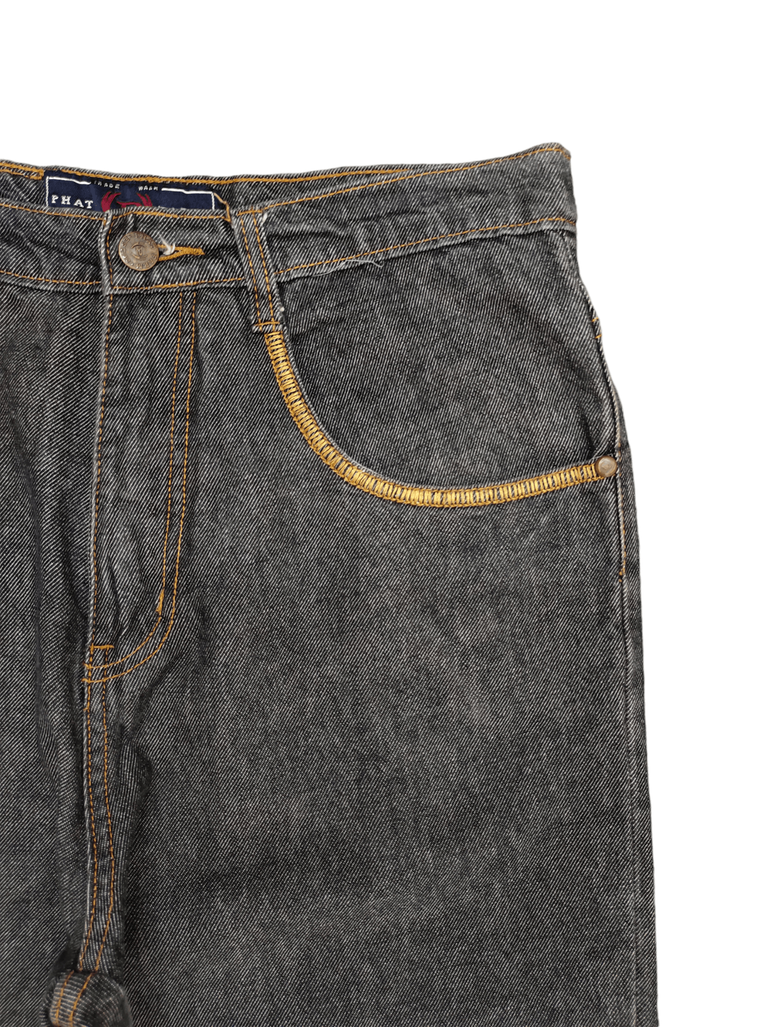 Phat Farm Baggy Jeans Phat Farm Embroidered Spell Out Denim Wide Leg Size US 30 / EU 46 - 3 Thumbnail