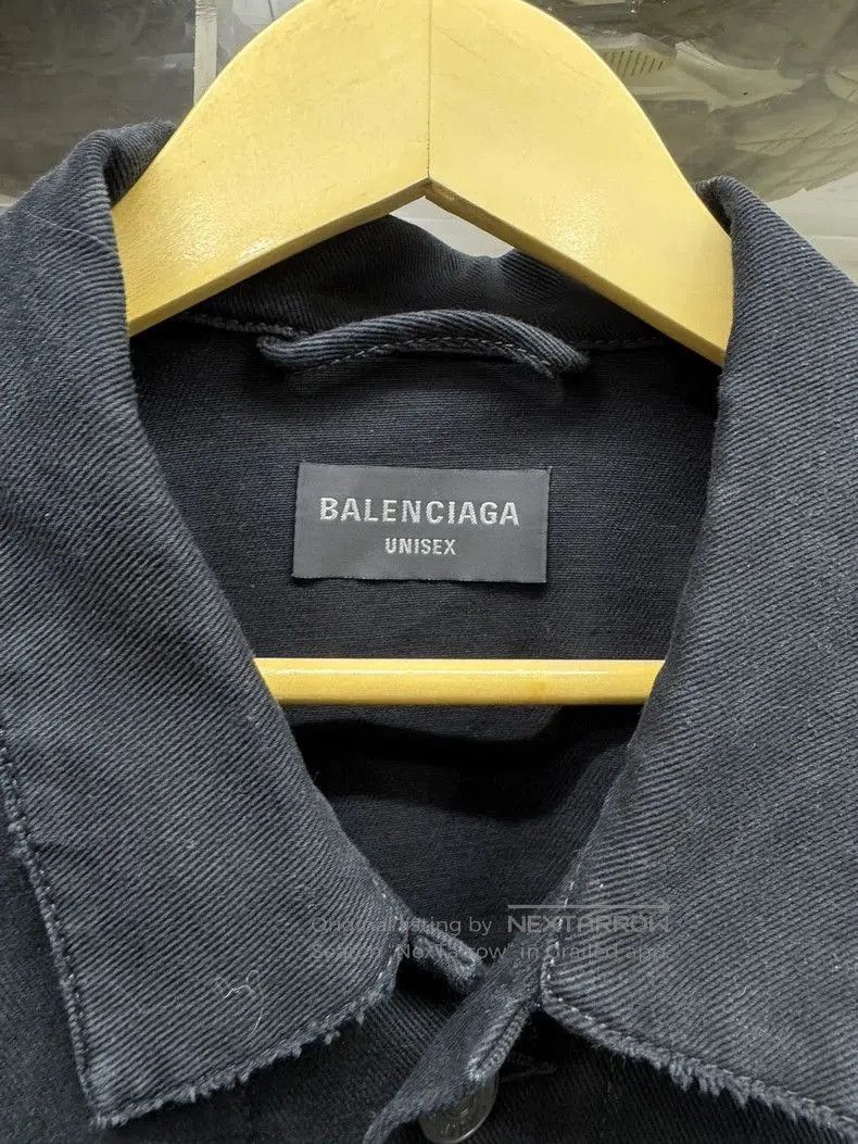 Balenciaga Balenciaga Logo Collar Denim Jacket. Size US L / EU 52-54 / 3 - 4 Thumbnail