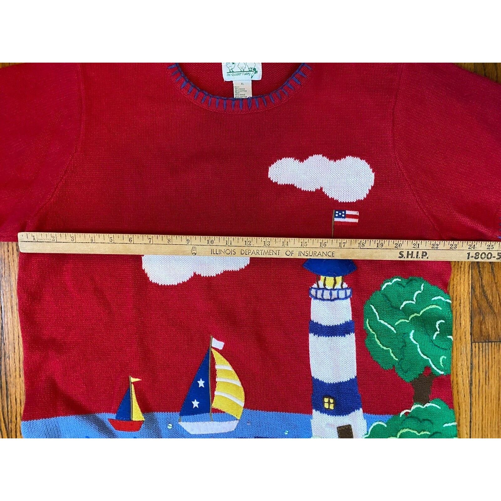 Other Quacker Factory VTG Sweater Womens Oversized XL By The Shore Size XL / US 12-14 / IT 48-50 - 6 Thumbnail